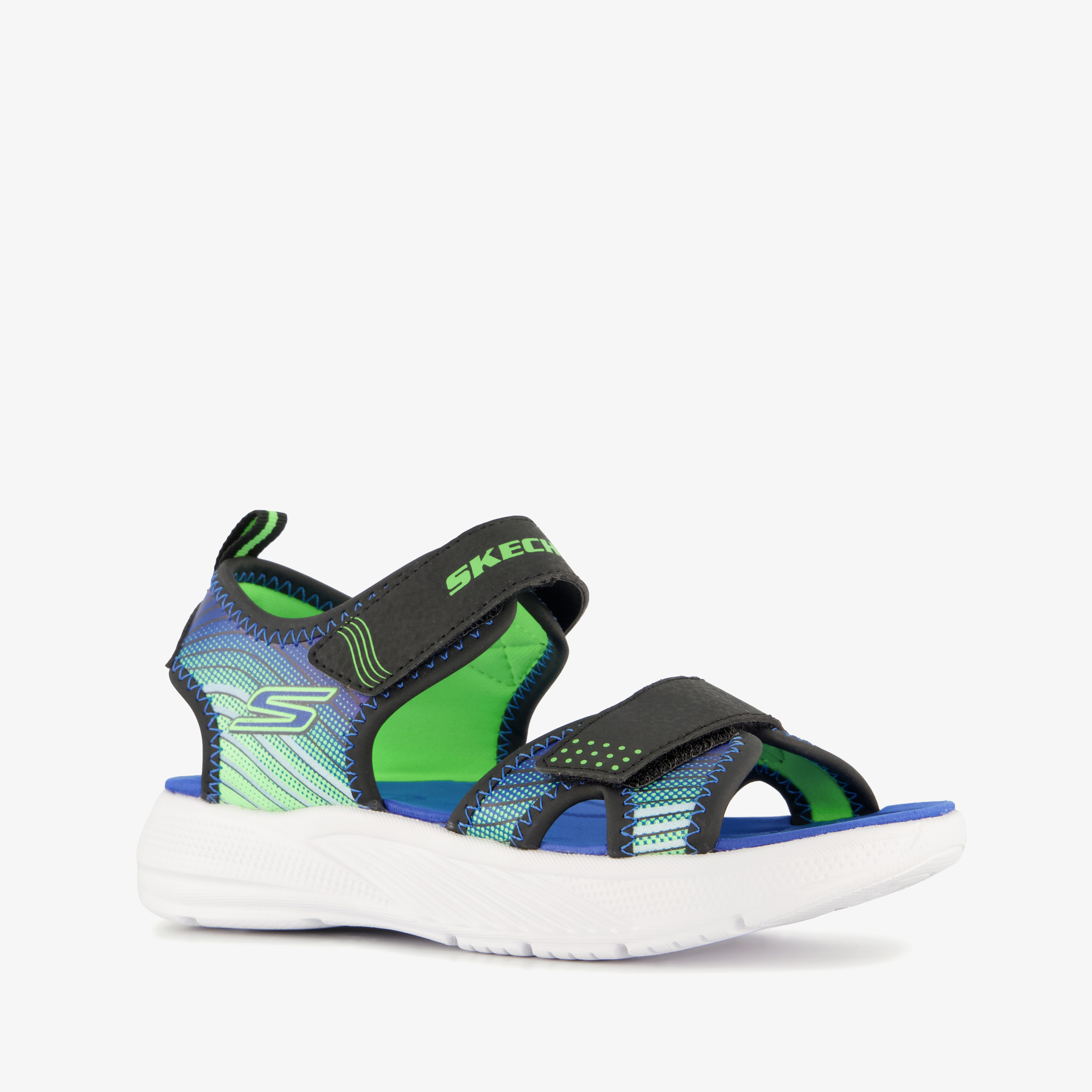 Skechers Microspec-Splash jongens sandalen blauw groen