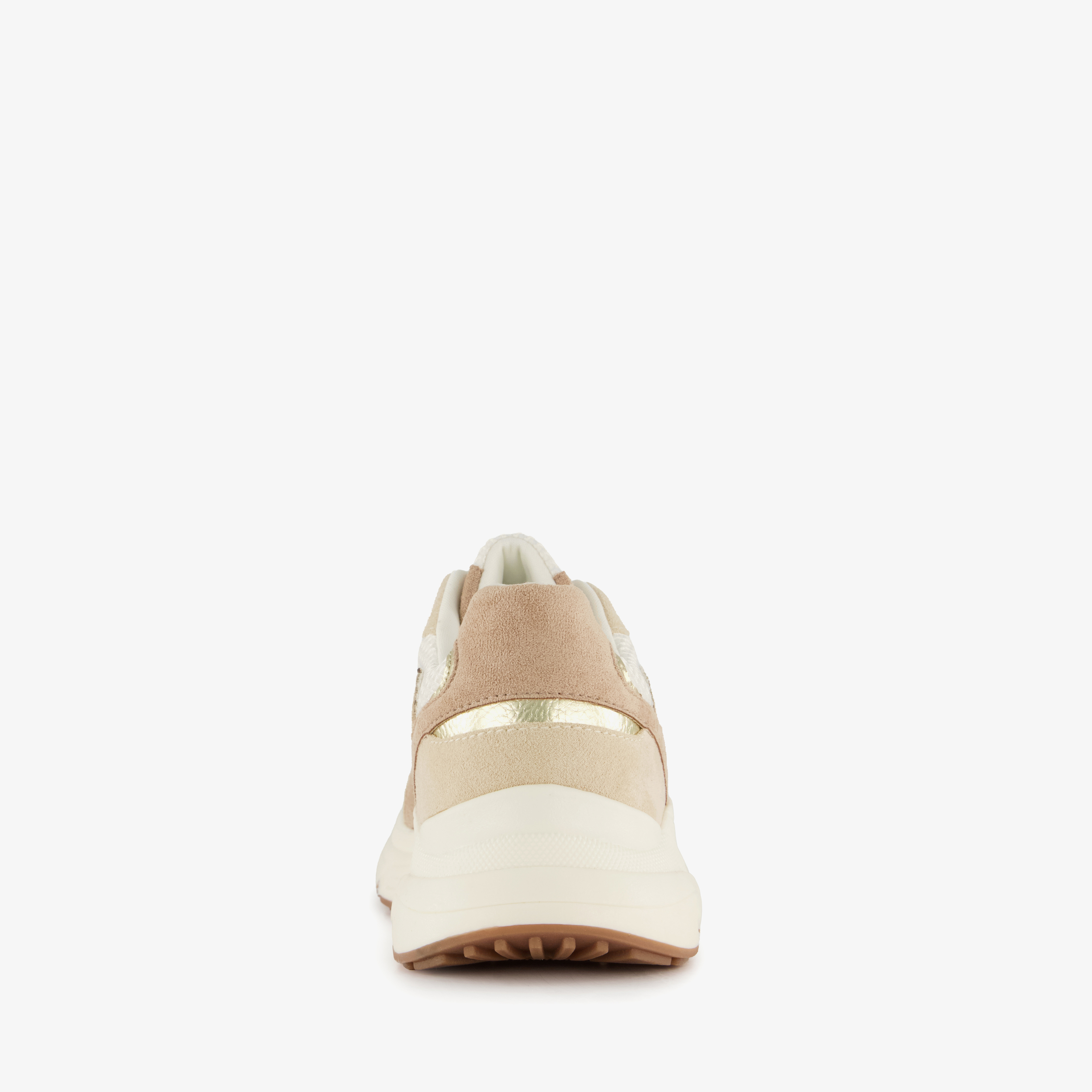 Blue Box dames sneakers met panterprint details beige – foto 2