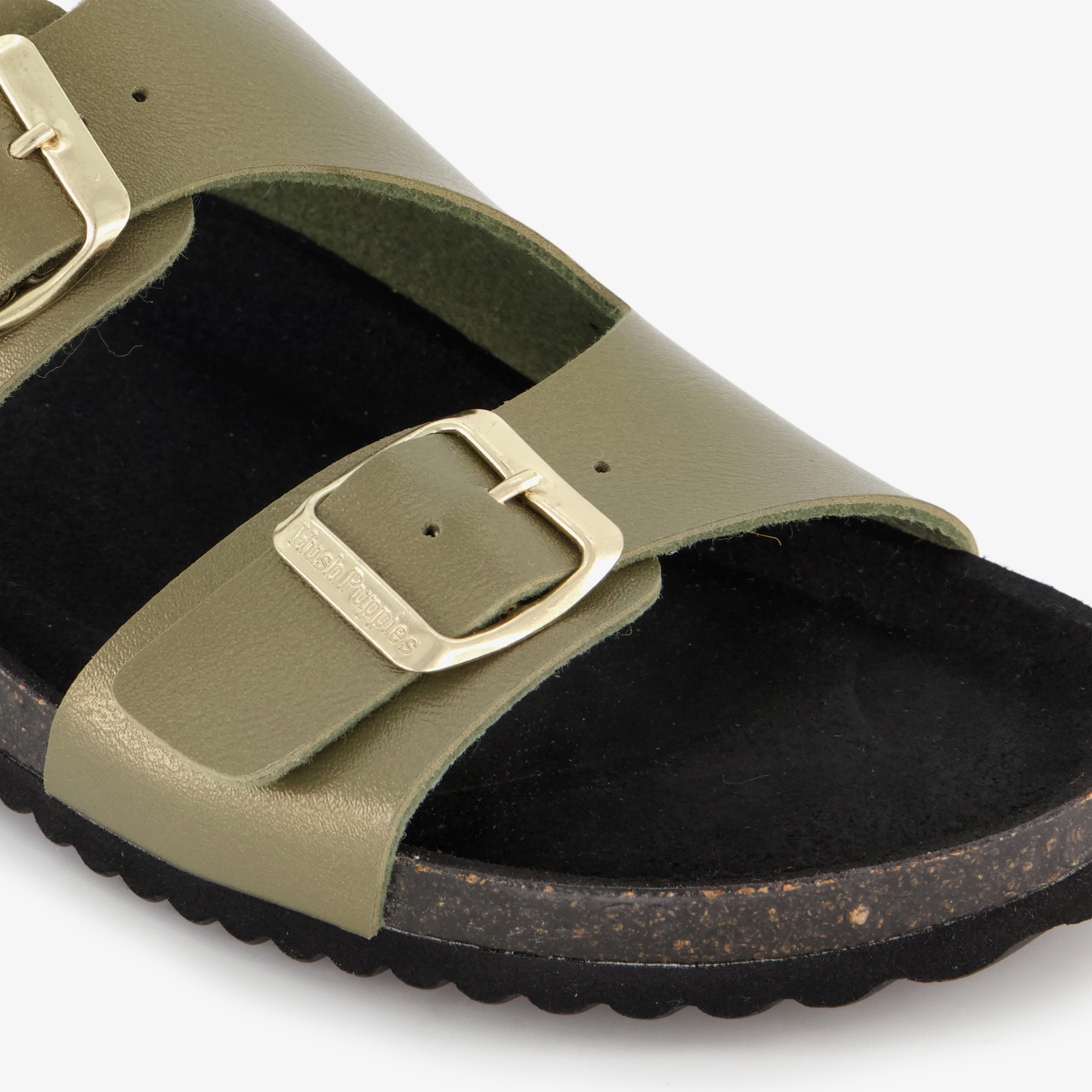 Hush Puppies leren dames bio slippers groen – foto 5