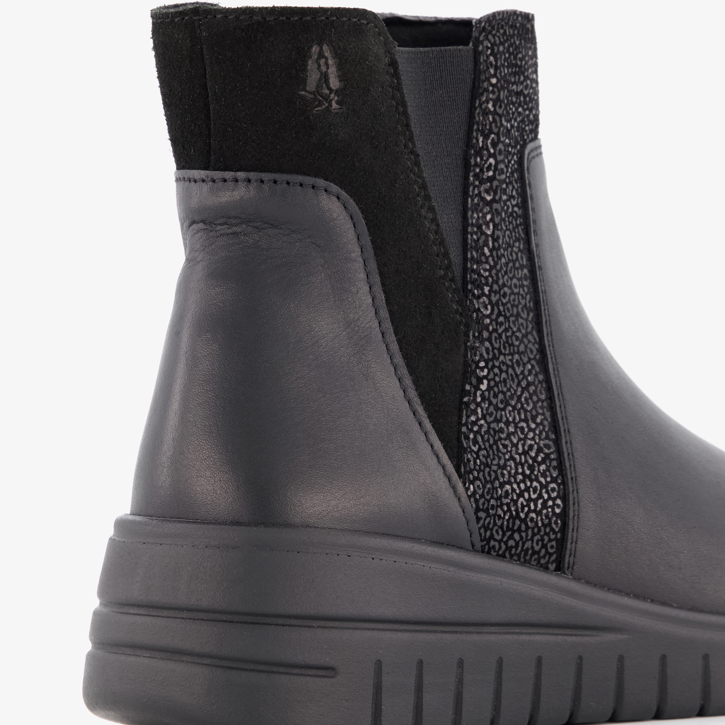 Hush Puppies leren dames enkellaarsjes zwart – foto 5