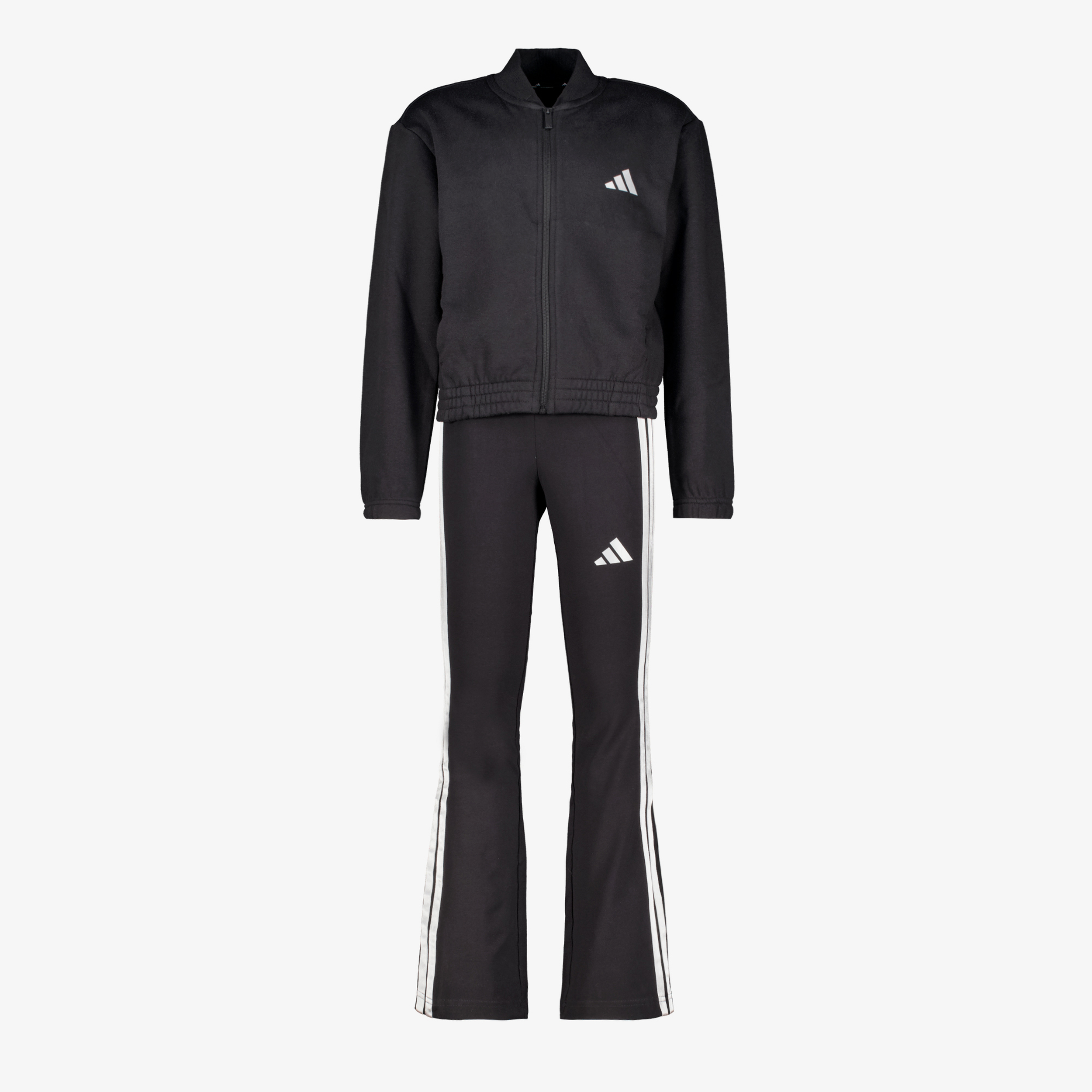 Adidas JG Glam TS kinder trainingspak zwart wit