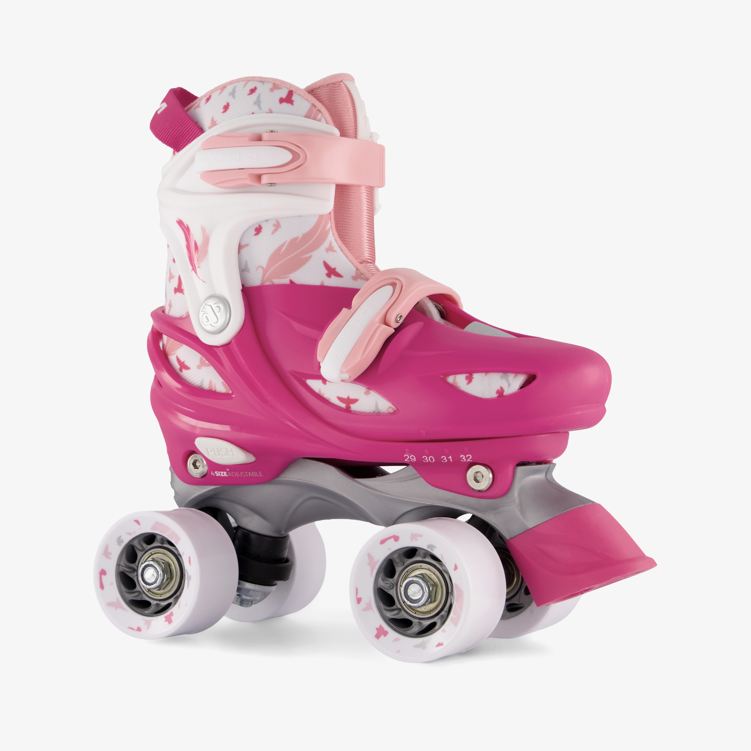 Nijdam Feather Drops verstelbare rolschaatsen roze meisjes overige accessoires