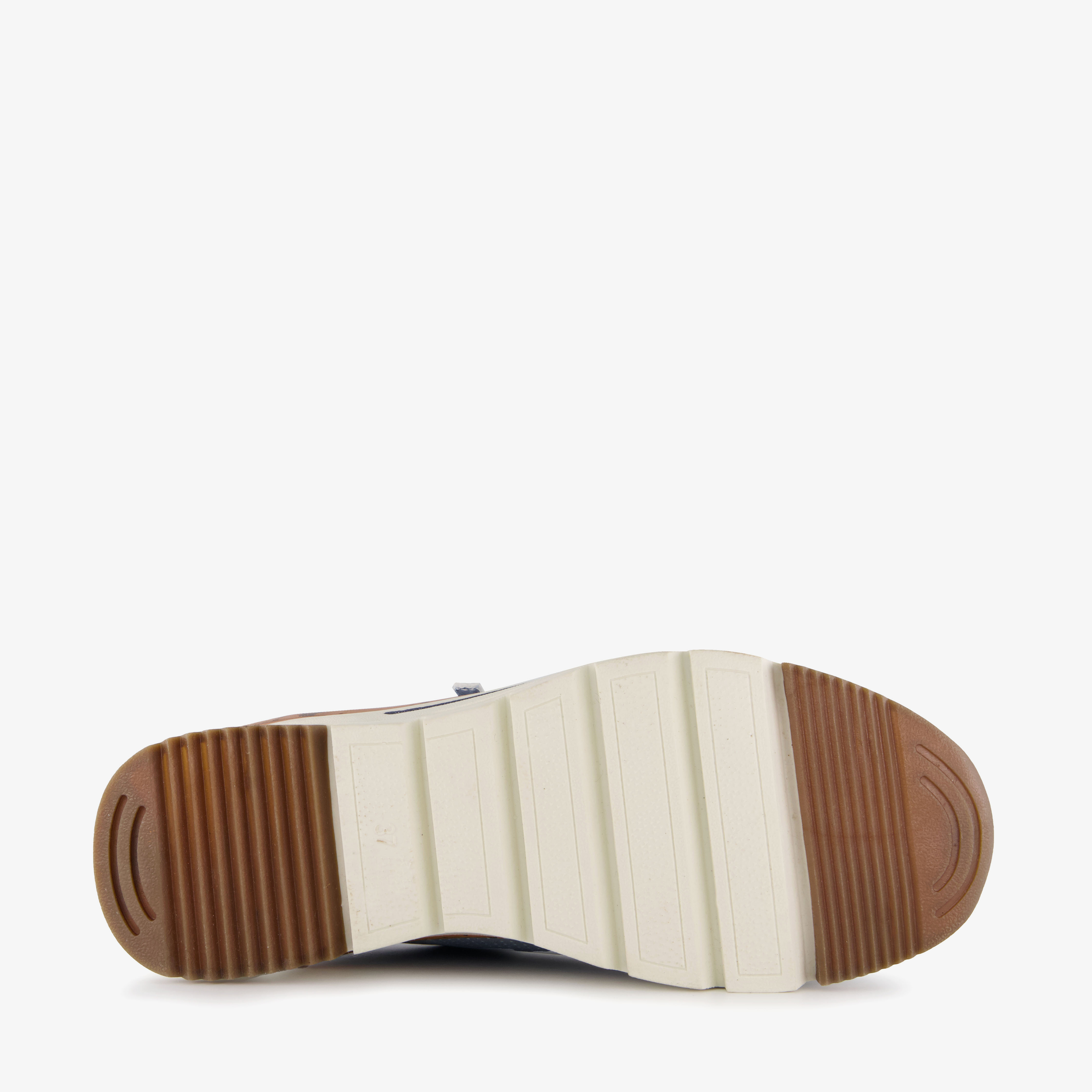 Natuform dames sneakers met kurkdetail blauw – foto 3