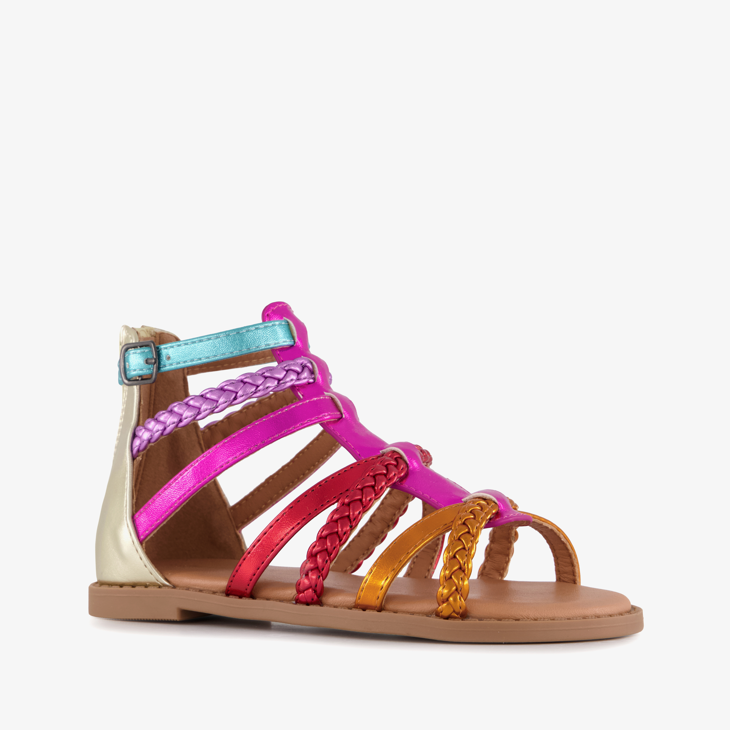 Blue Box metallic meisjes sandalen multicolor