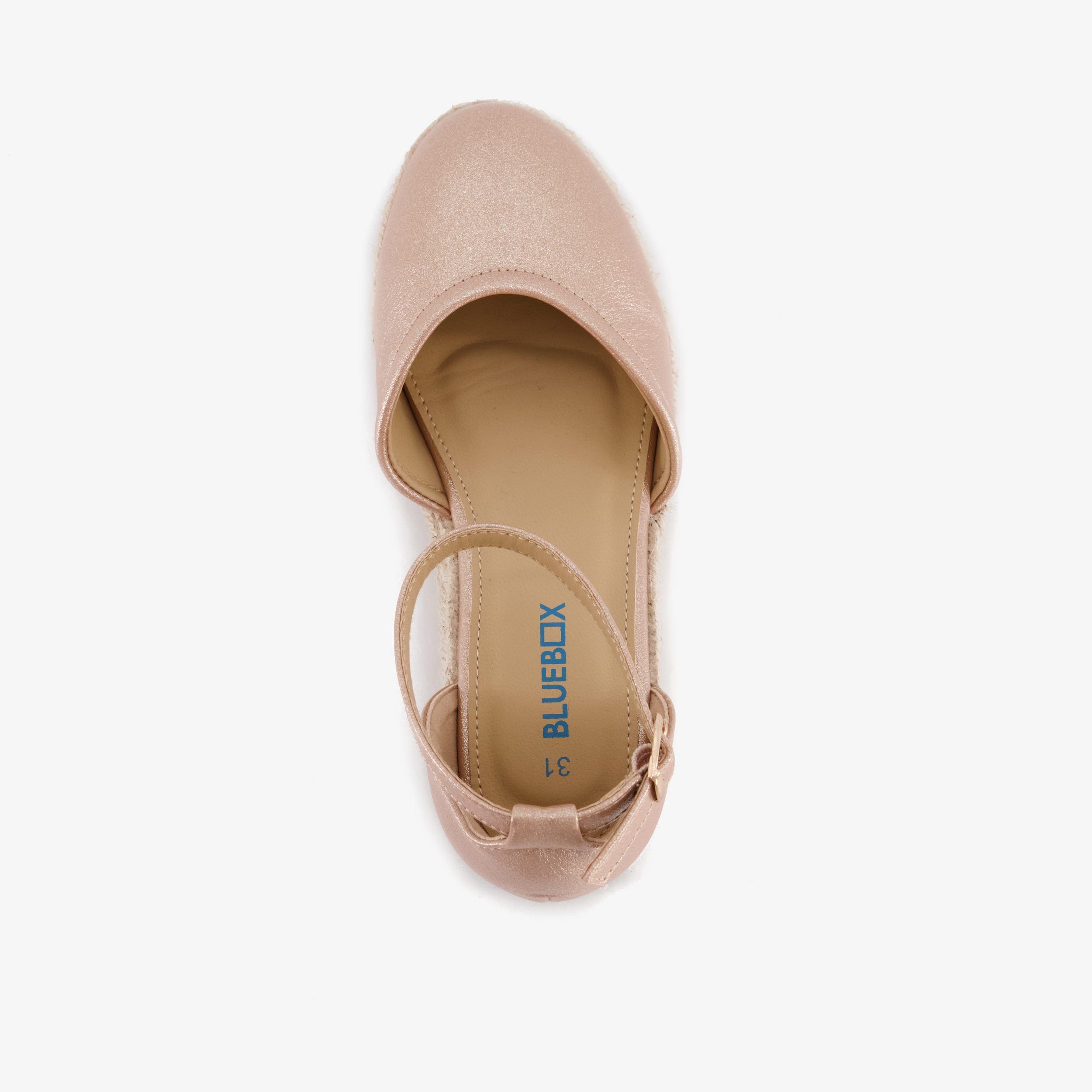 Blue Box meisjes sleehak sandalen metallic roze – foto 4