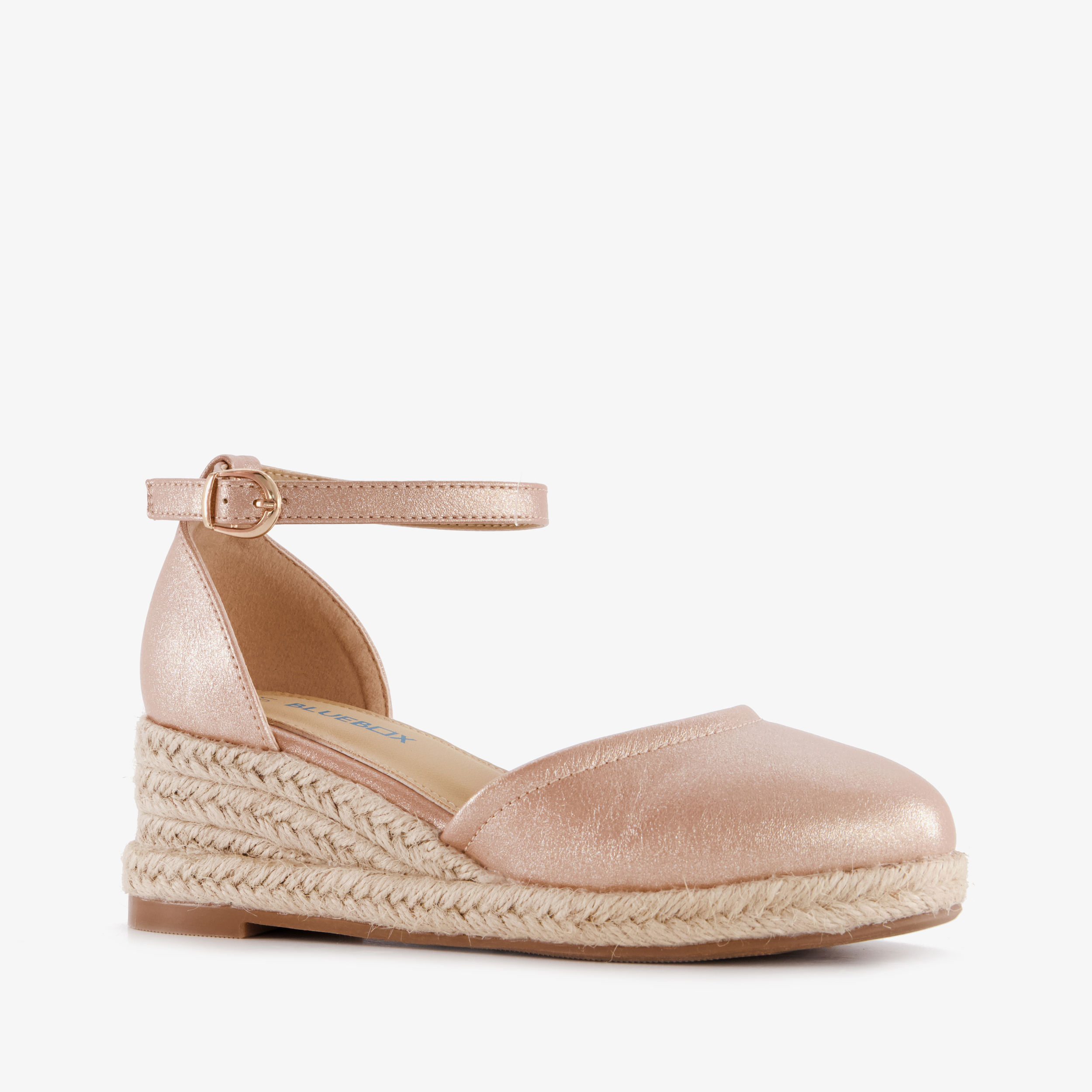 Blue Box meisjes sleehak sandalen metallic roze