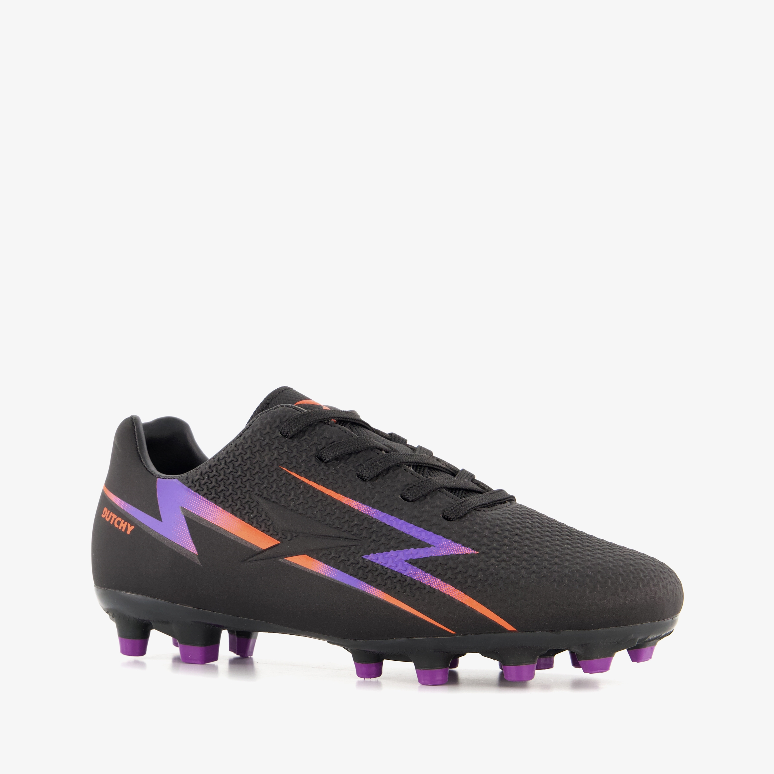 Dutchy MG kinder voetbalschoenen zwart paars