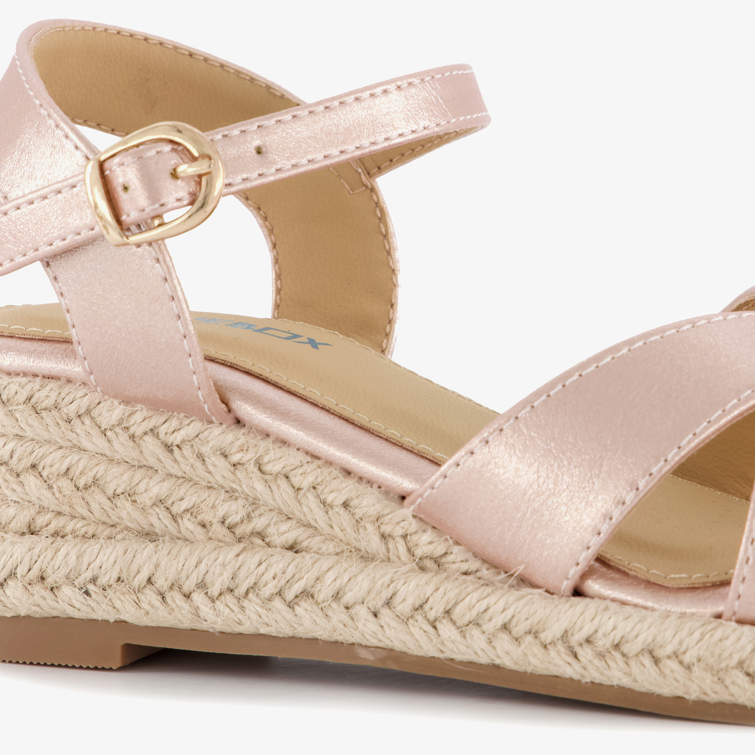 Blue Box meisjes sleehak sandalen metallic roze – foto 5