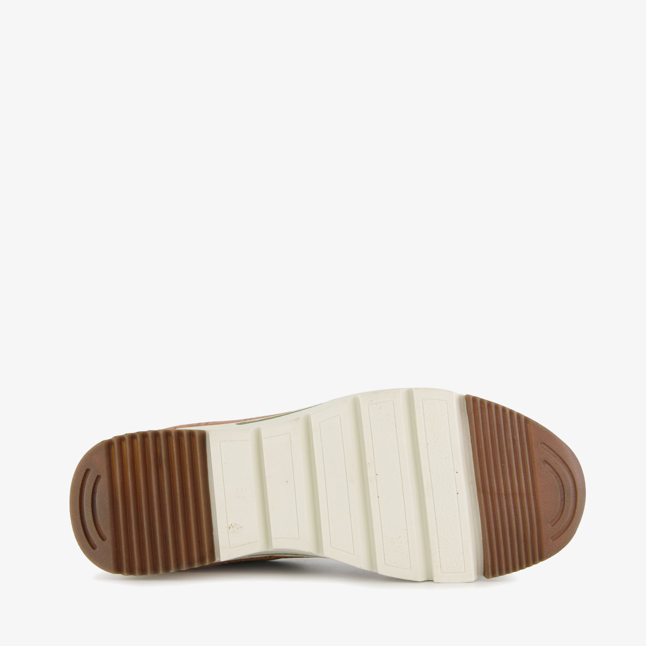 Natuform dames sneakers met kurkdetail groen – foto 3