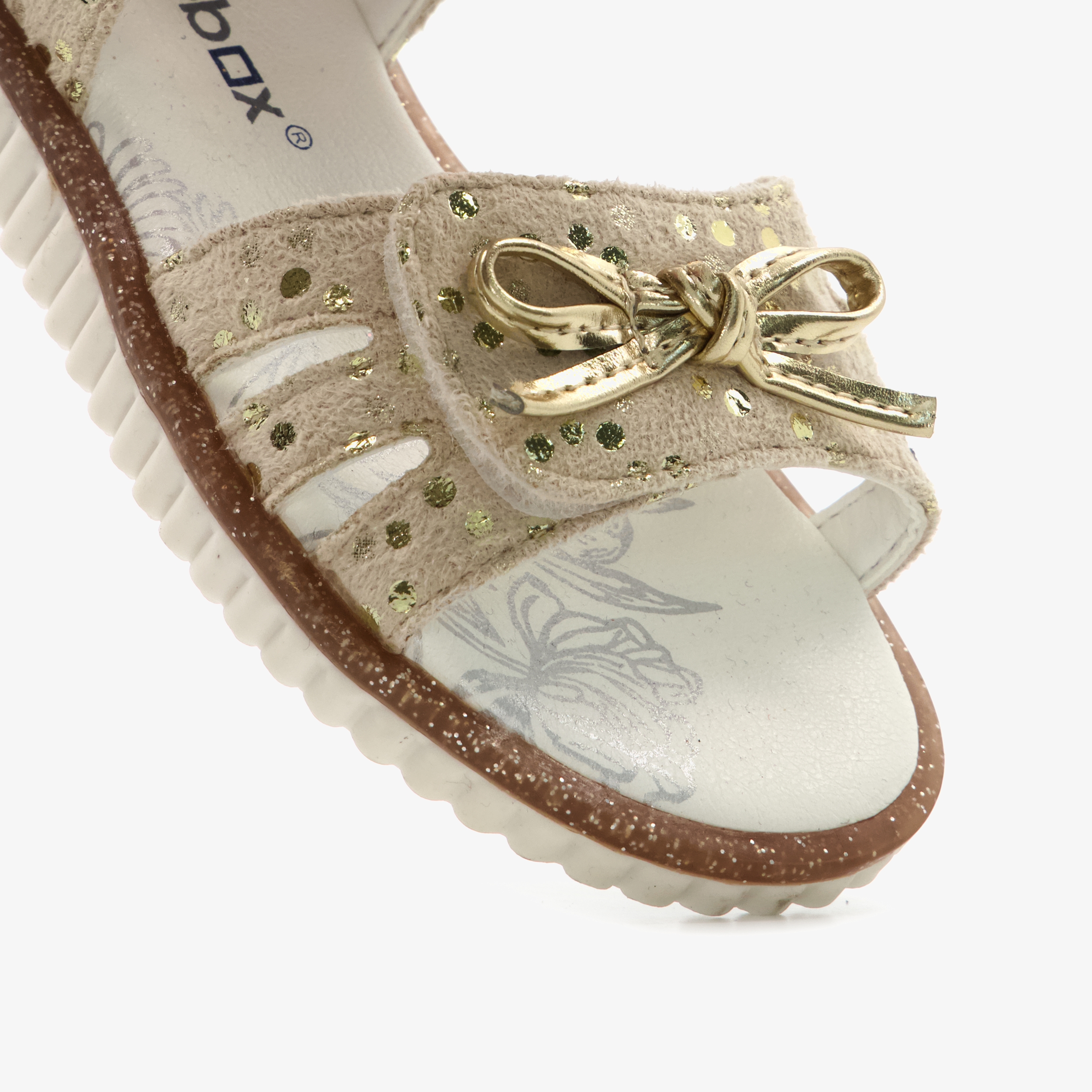 Blue Box meisjes sandalen met stippen goud