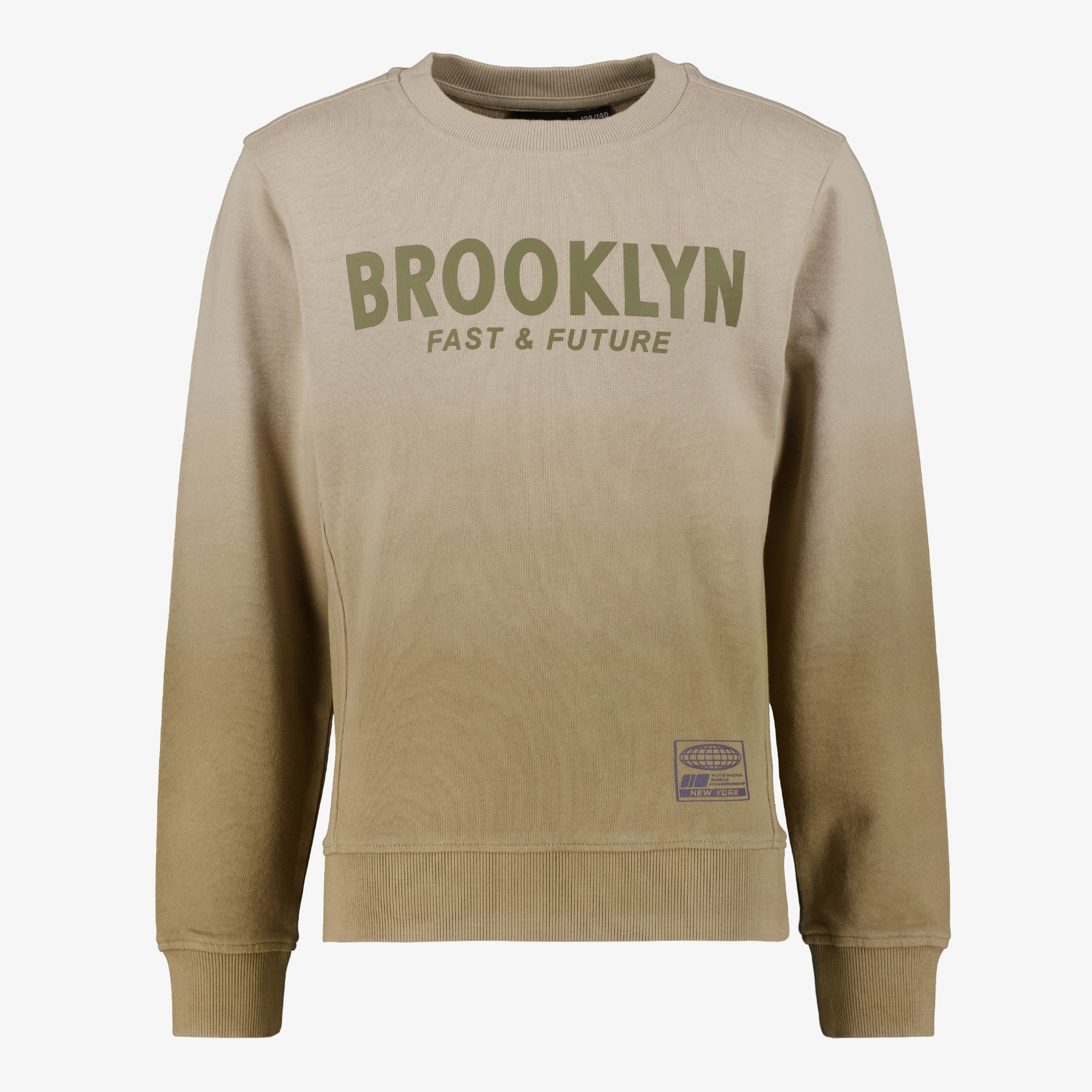 Unsigned jongens sweater met opdruk beige truien & vesten