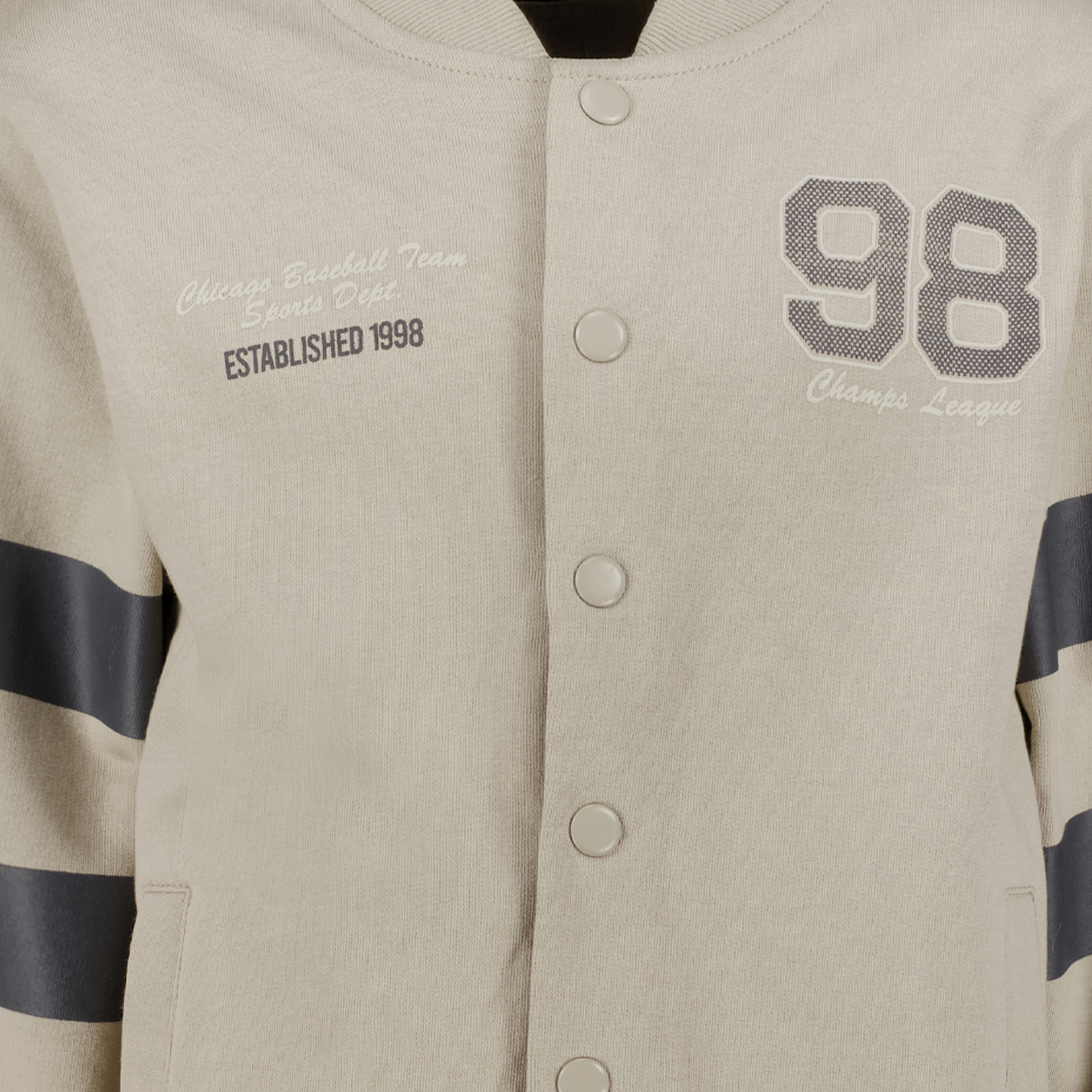 Unsigned jongens baseball vest met backprint beige truien & vesten – foto 2