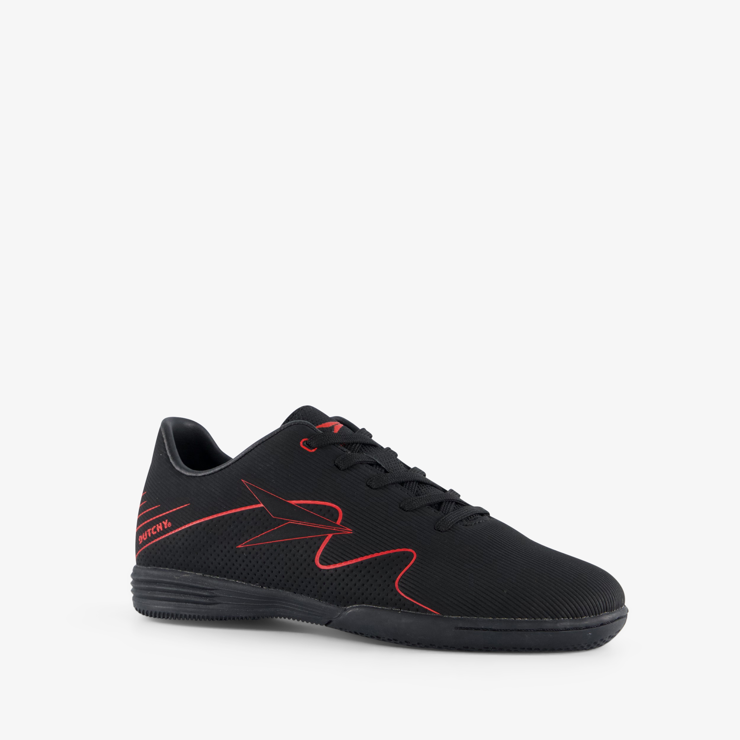 Dutchy Striker IC kinder zaalschoenen zwart rood