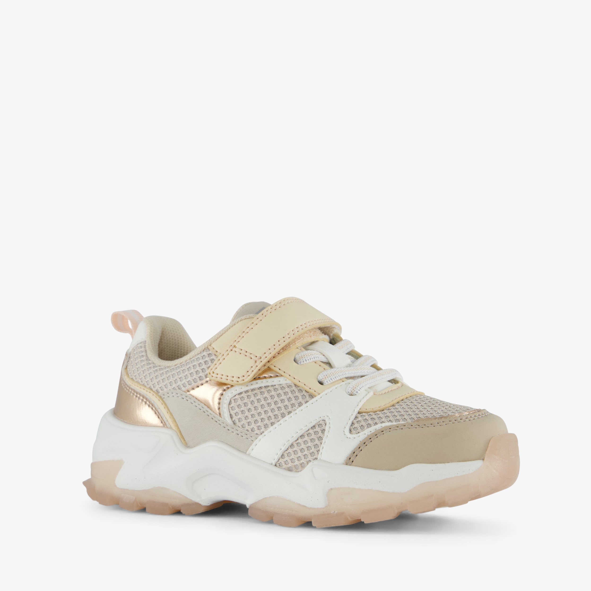 Blue Box meisjes dad sneakers beige goud