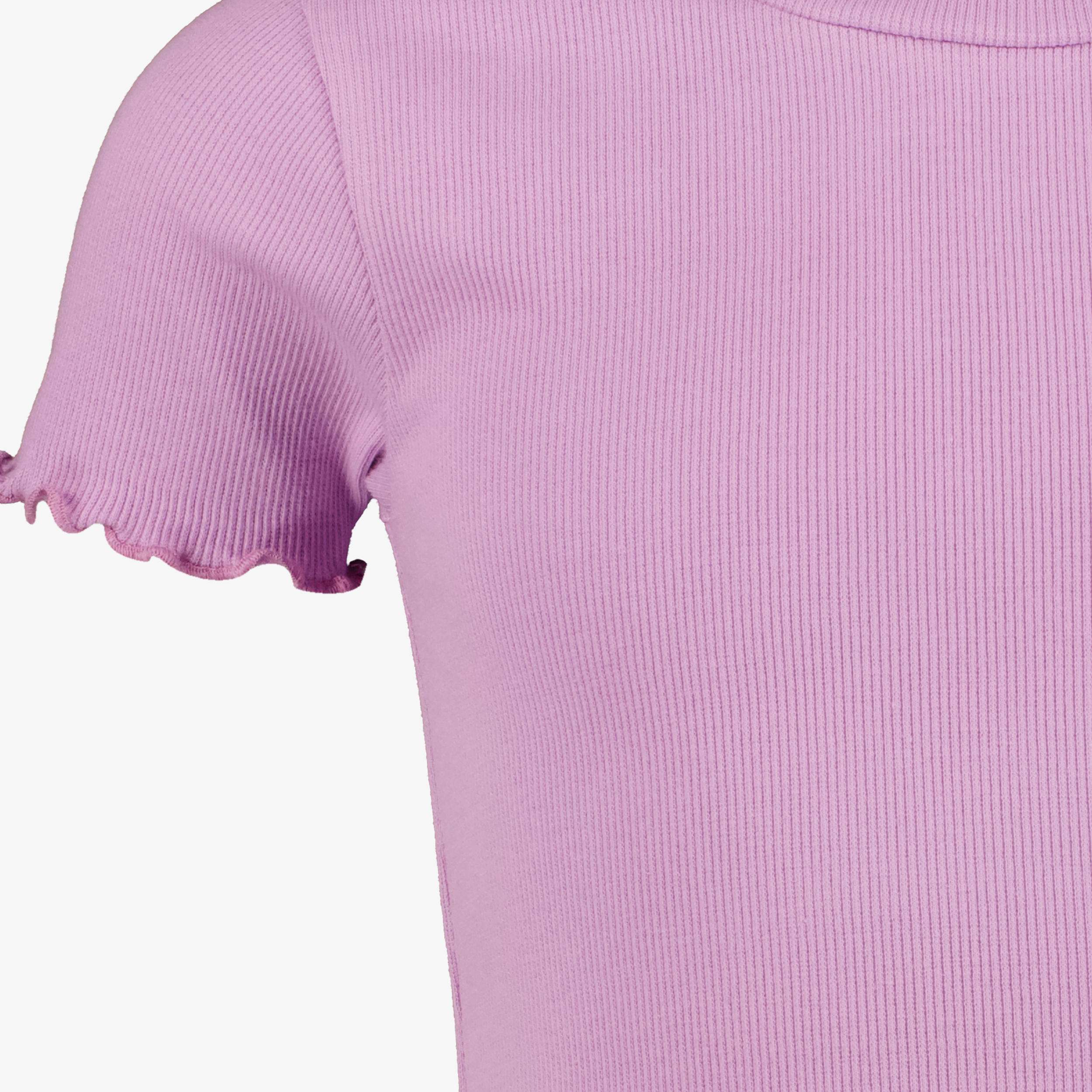 TwoDay meisjes rib T-shirt met ruches lila t-shirts & tops – foto 2