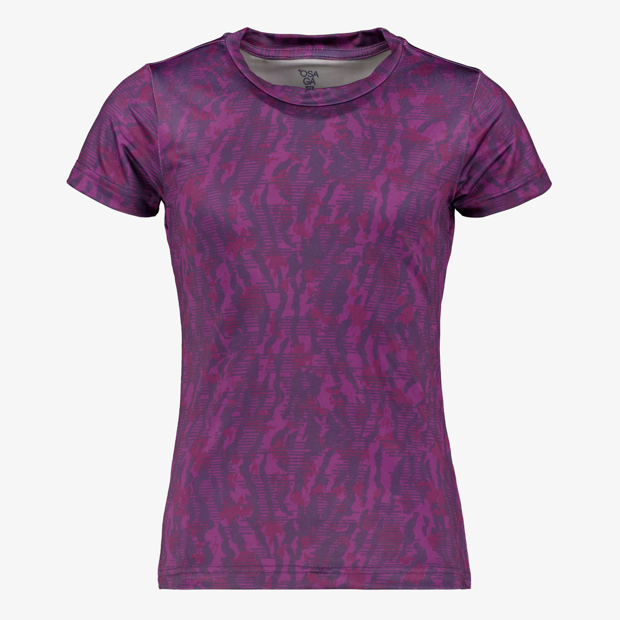 Osaga Dry meisjes sport T-shirt met print paars