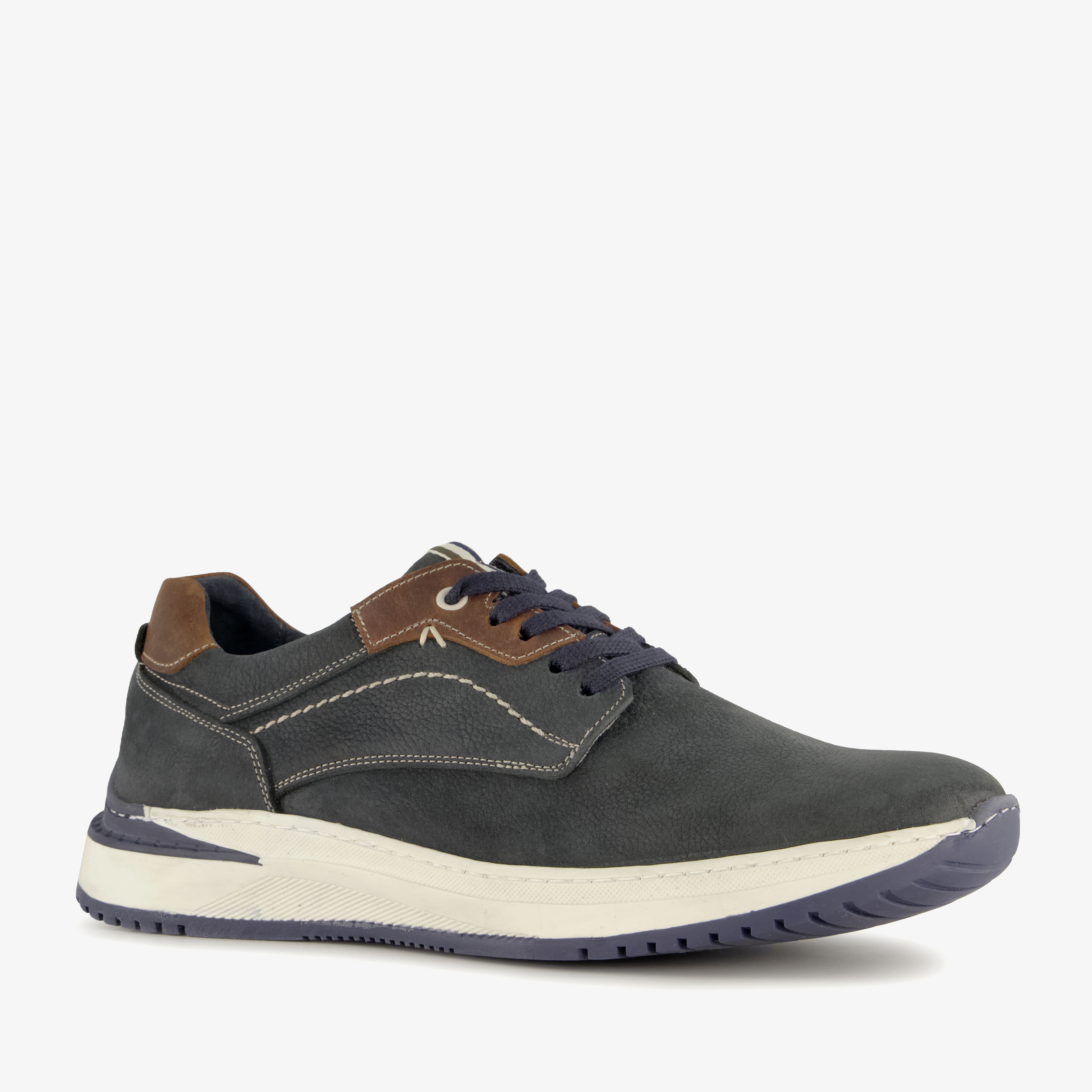 Hush Puppies leren heren veterschoenen blauw