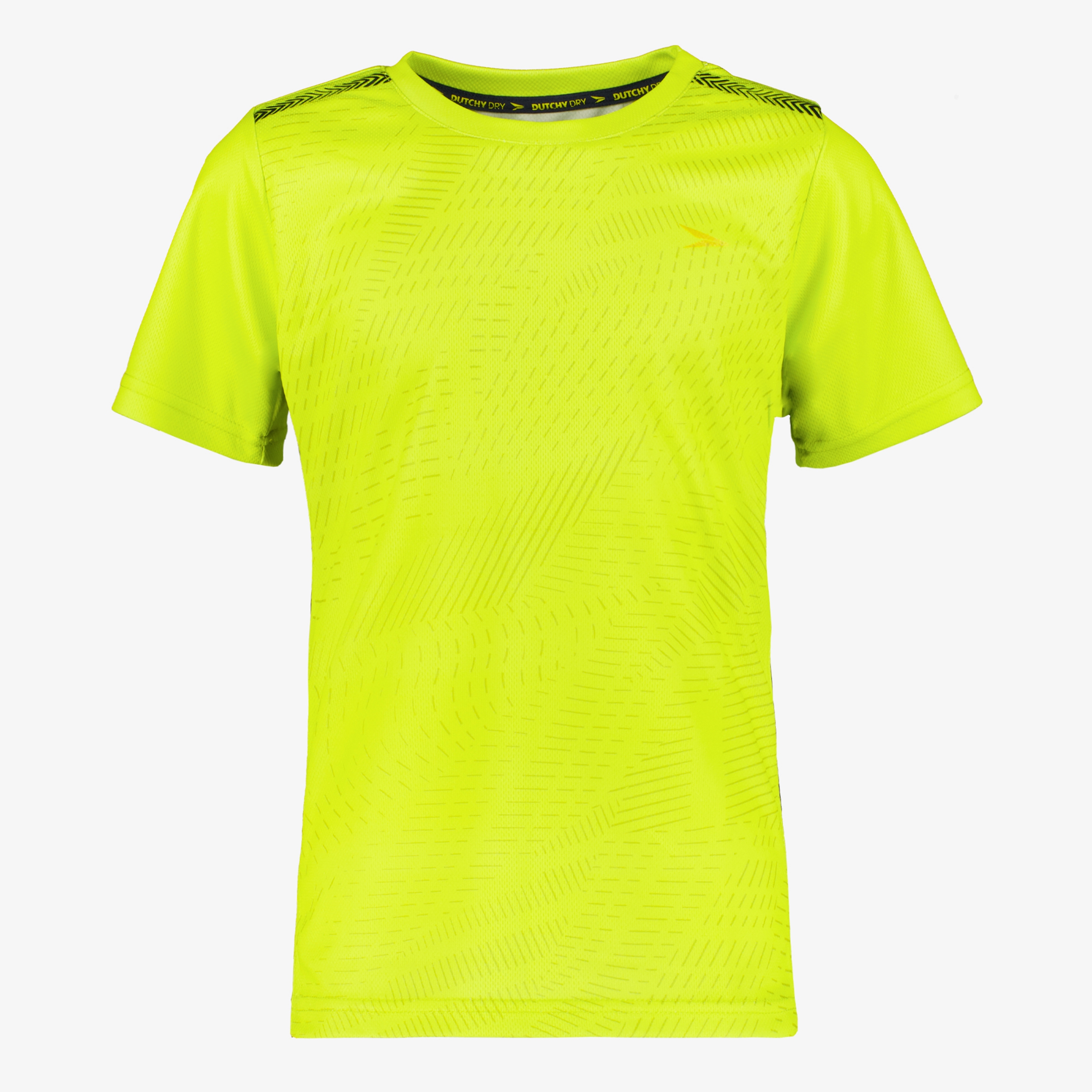Dutchy Dry kinder voetbal T-shirt neon geel