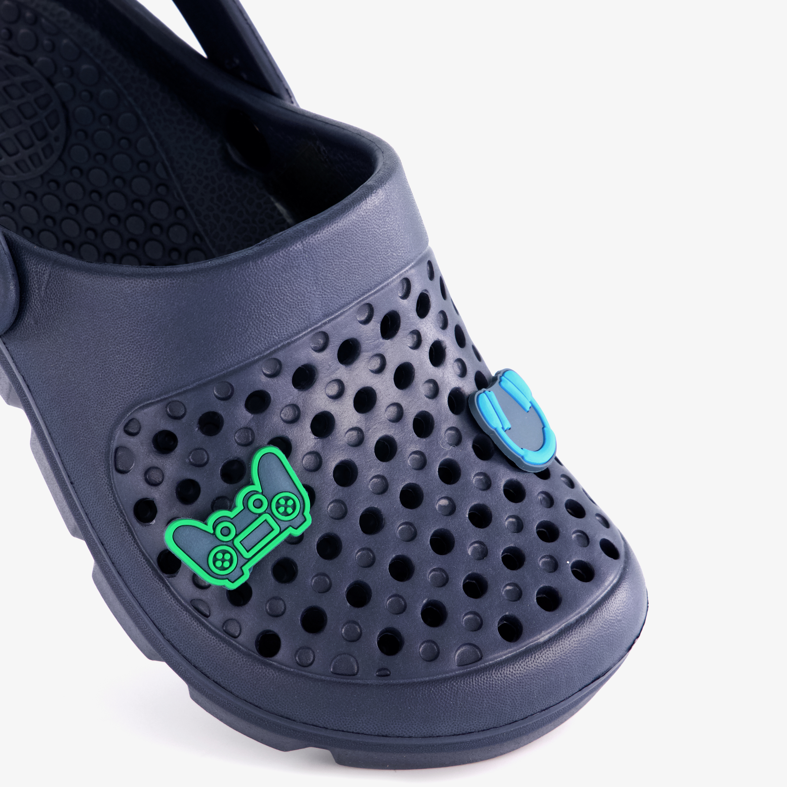 Jongens klompen met game pins blauw – foto 5