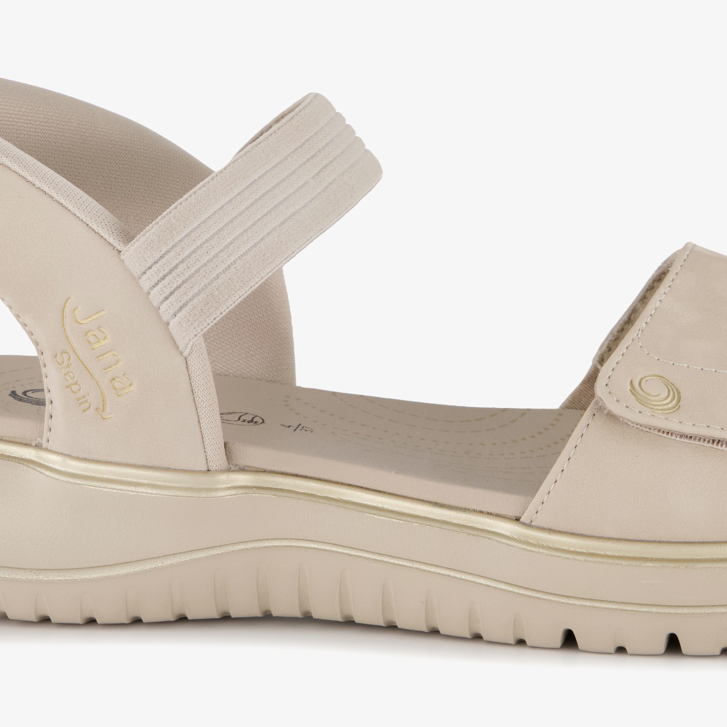 Jana dames sandalen met H leest beige – foto 5