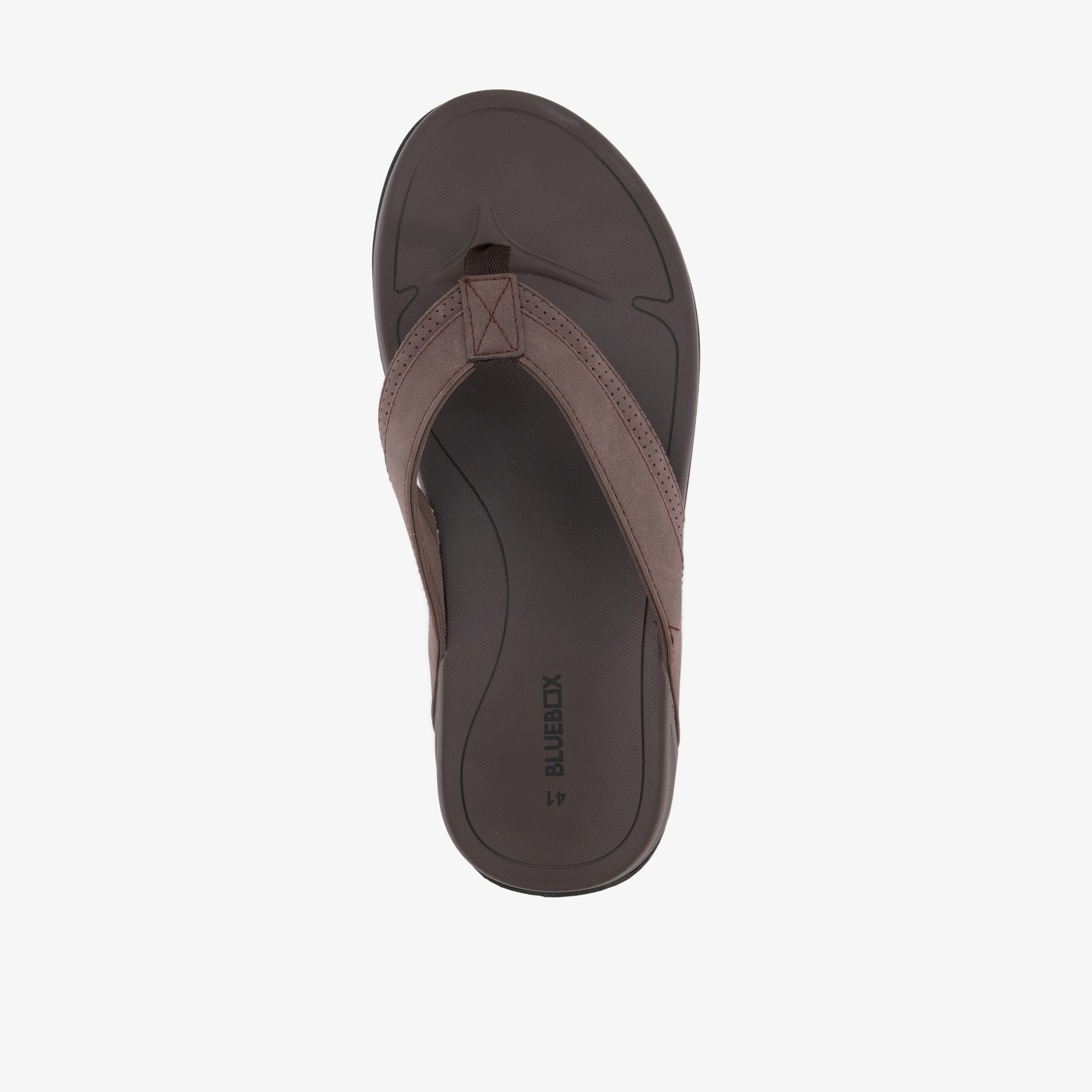 Blue Box heren teenslippers donkerbruin – foto 4