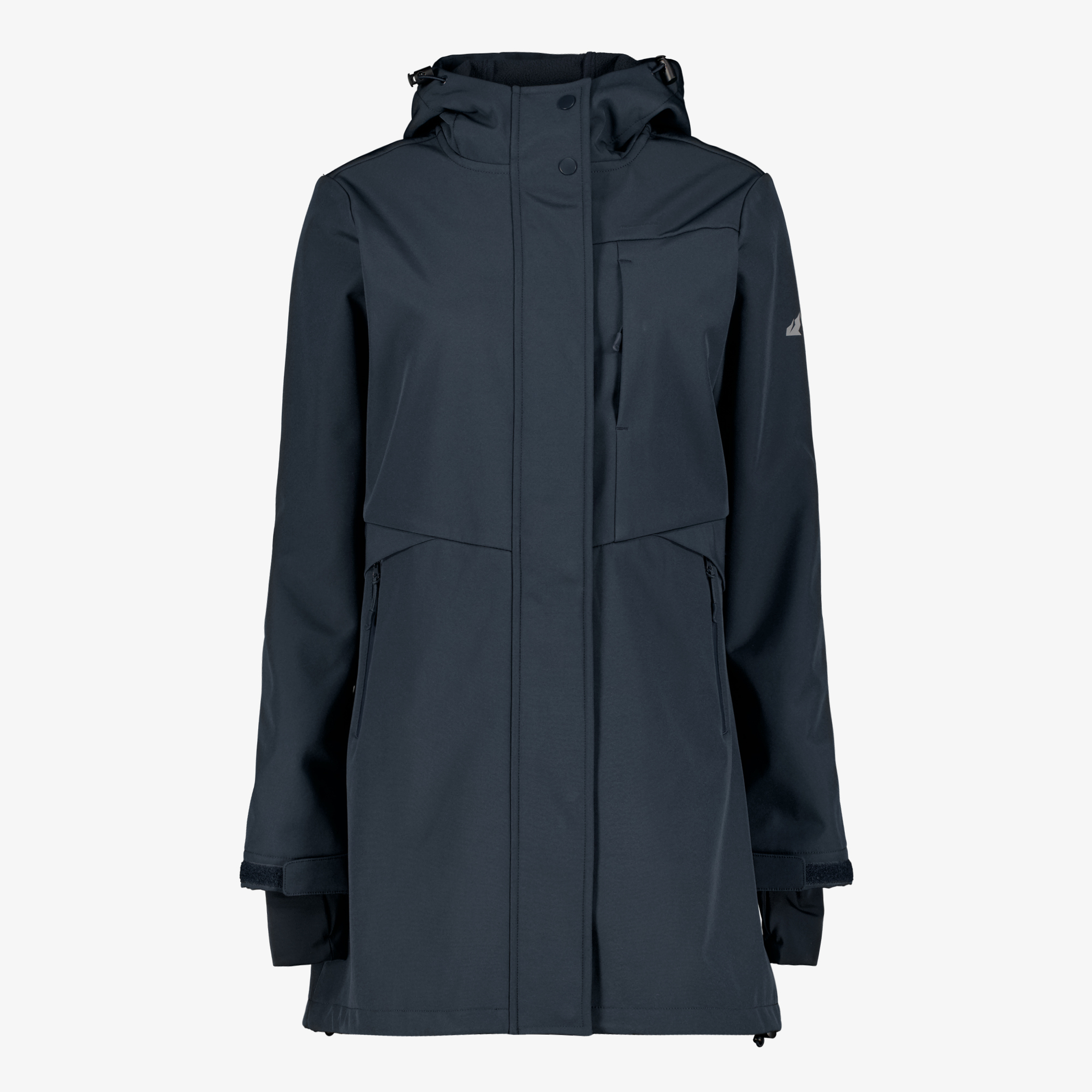 Mountain Peak dames softshell parka jas blauw jassen