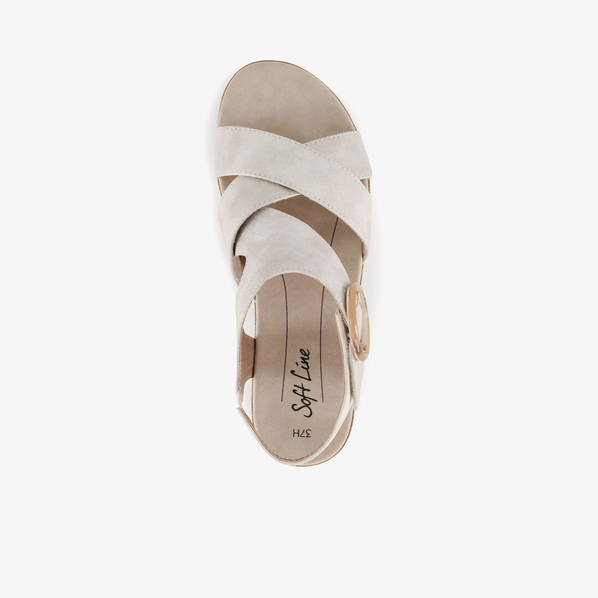 Softline dames sandalen met H leest beige – foto 4