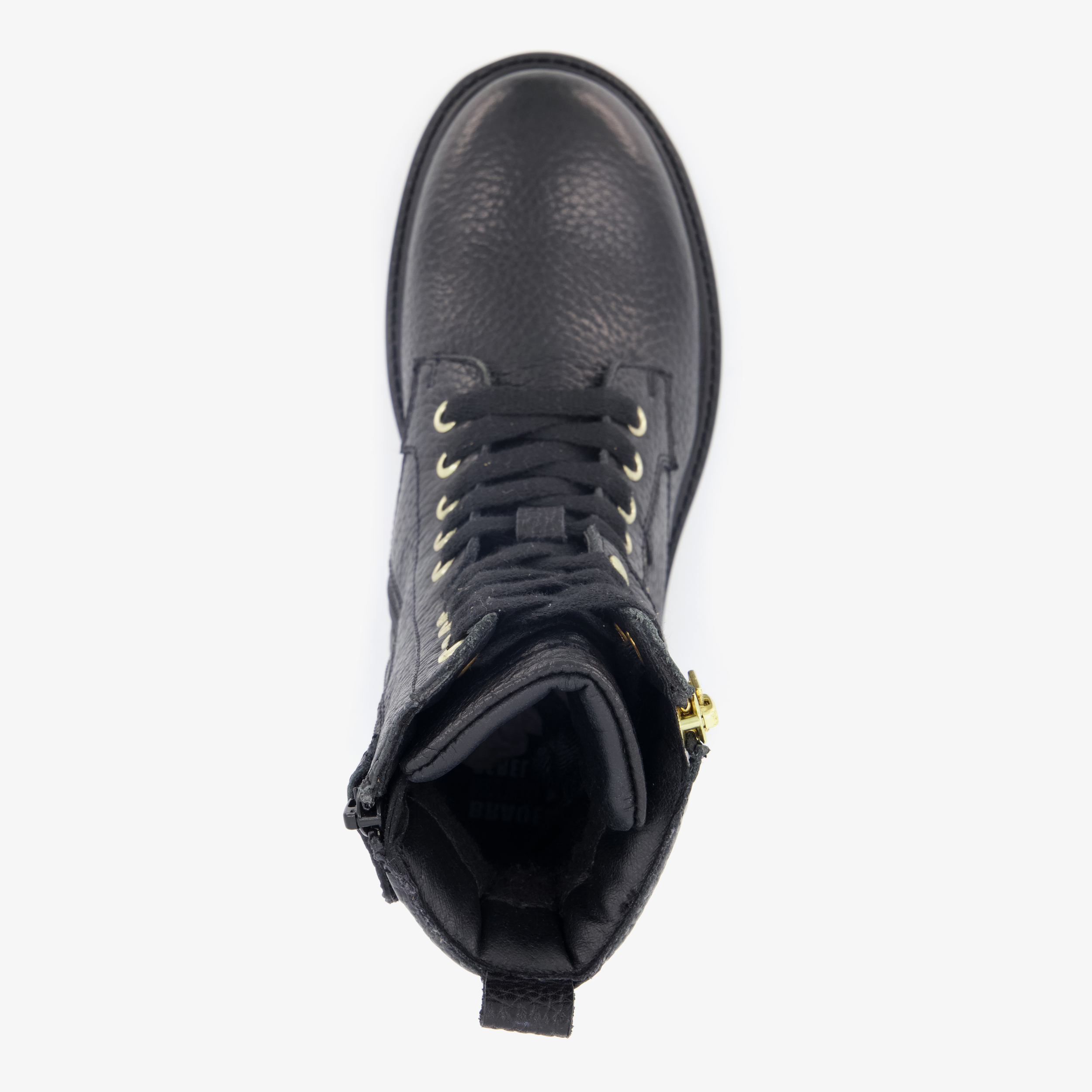 Braqeez leren meisjes veterboots zwart – foto 4