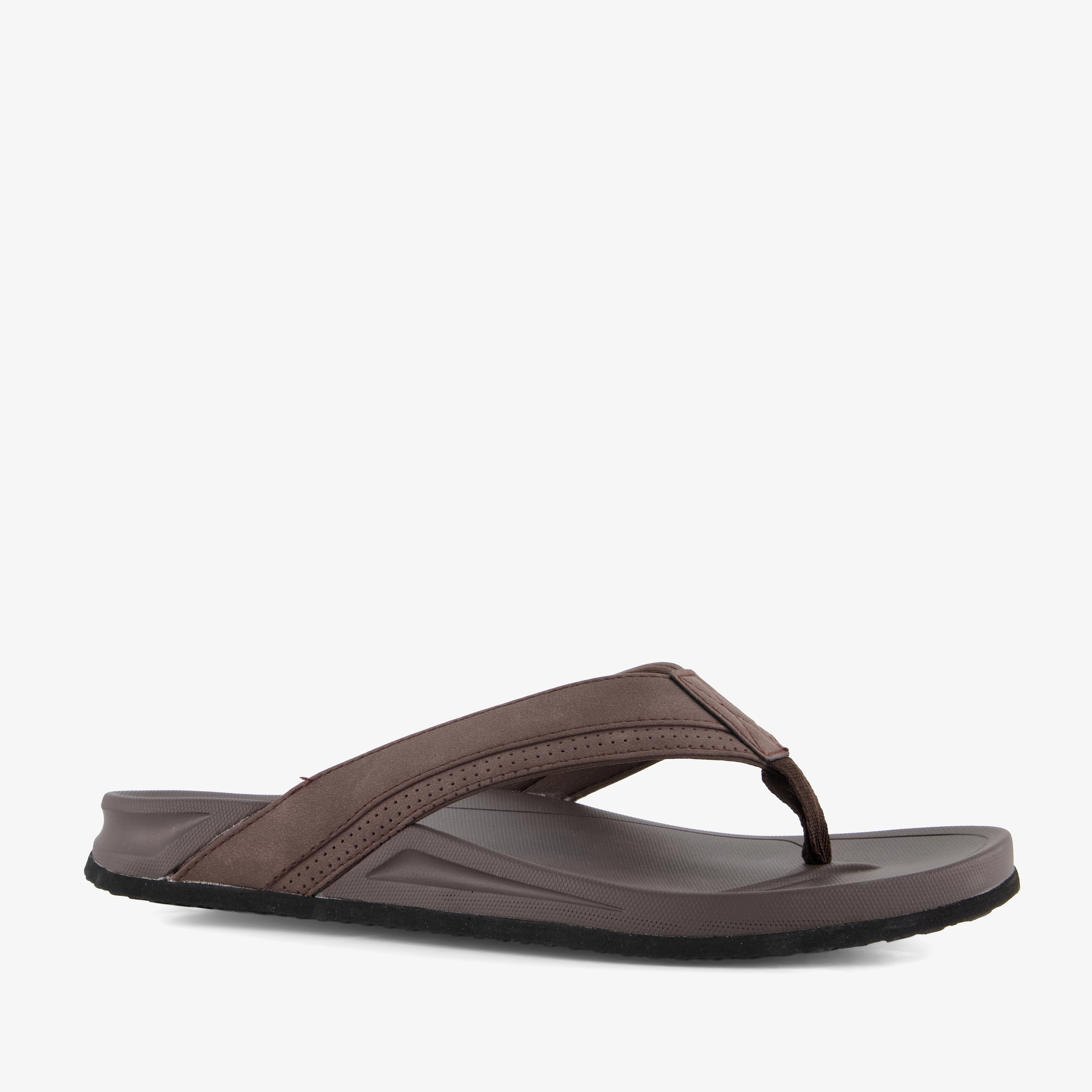 Blue Box heren teenslippers donkerbruin