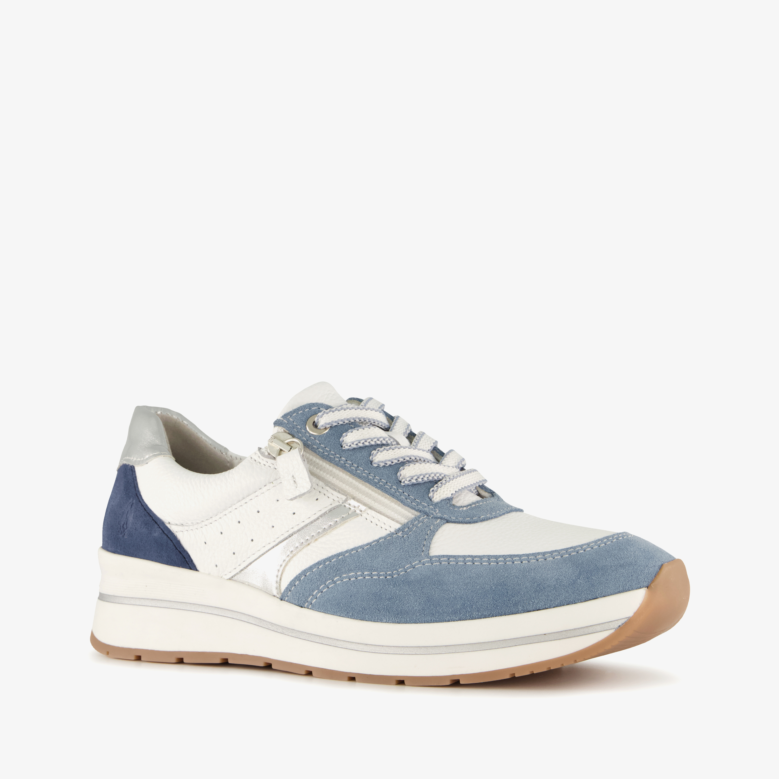 Hush Puppies suède dames sneakers blauw