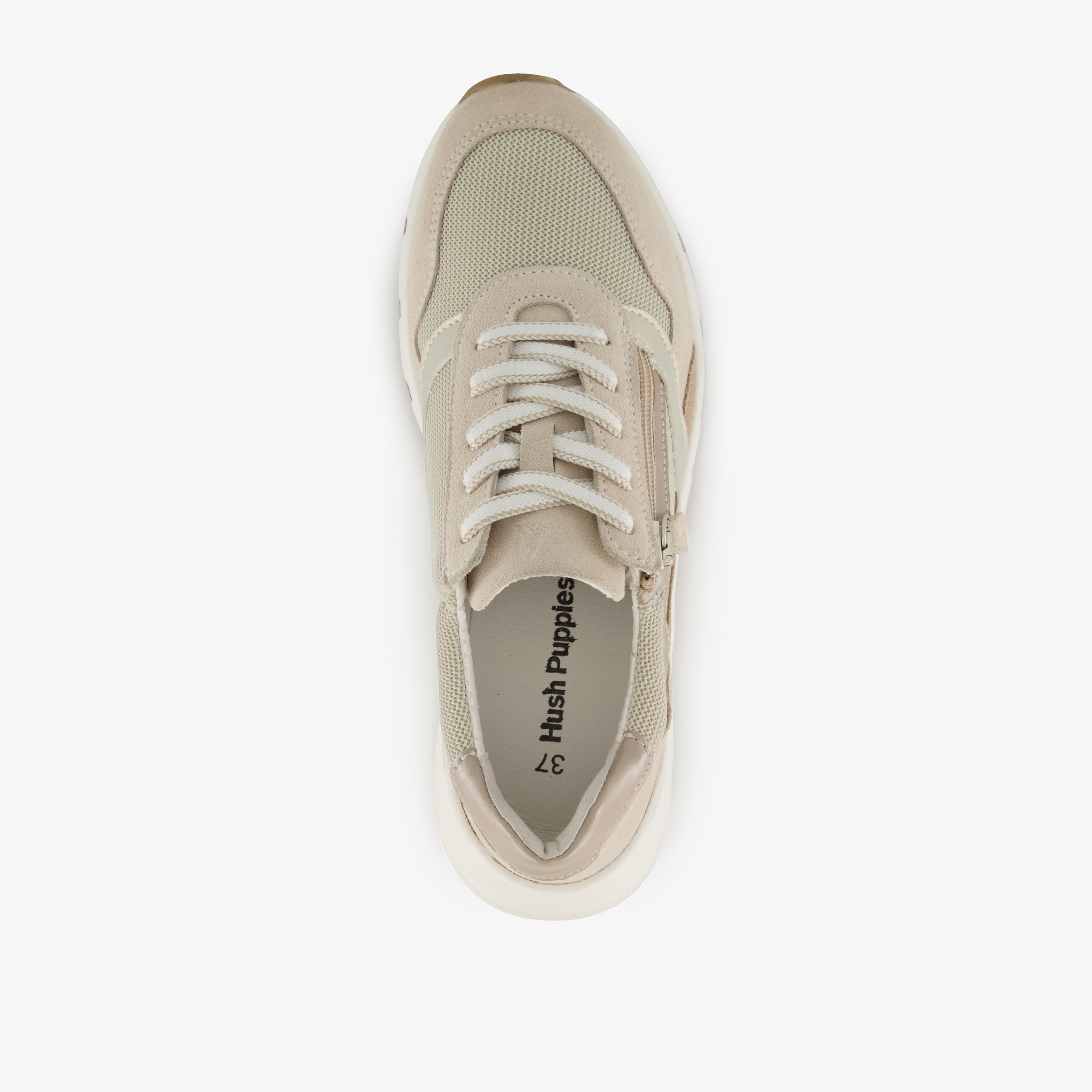 Hush Puppies suède dames sneakers beige bruin – foto 4