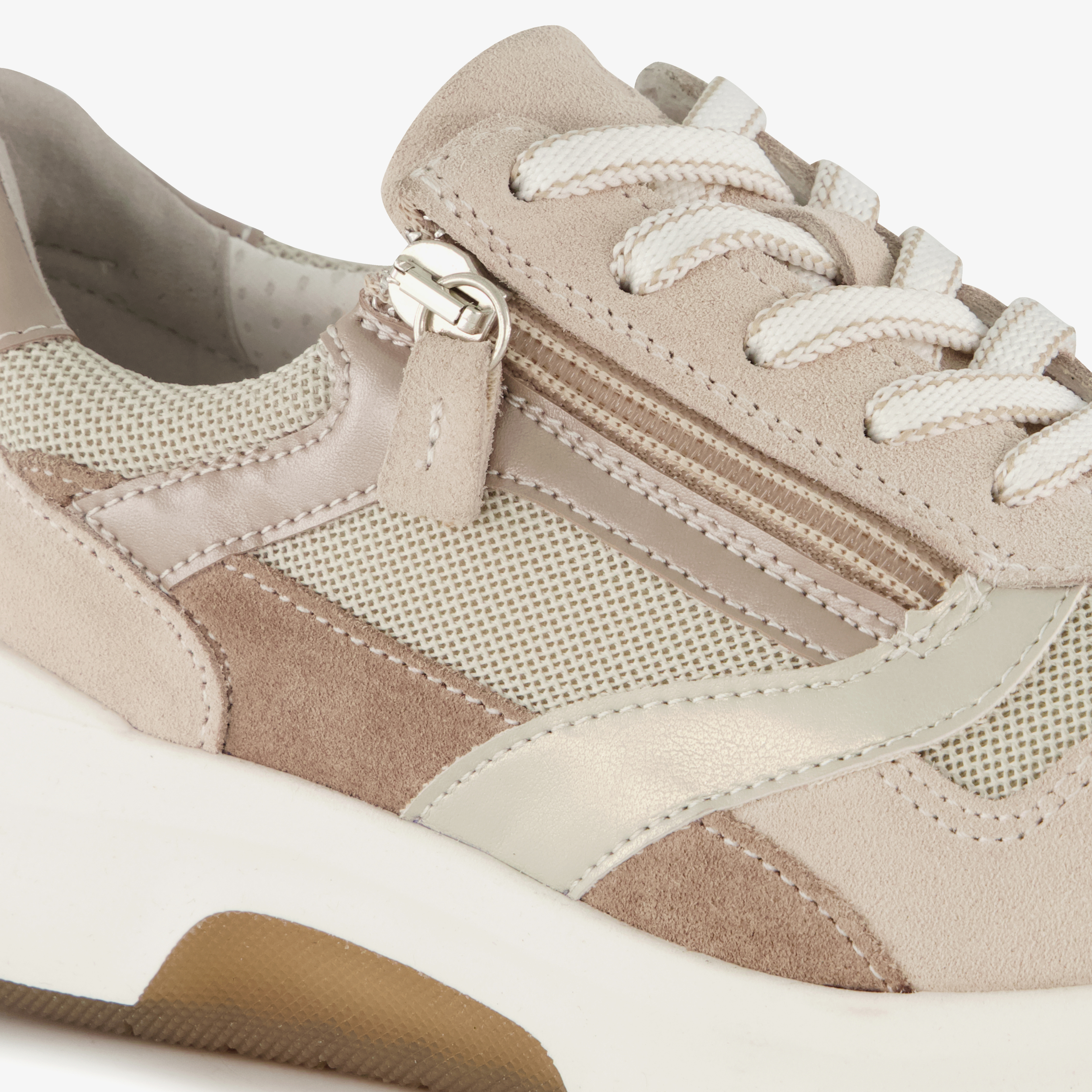 Hush Puppies suède dames sneakers beige bruin – foto 5