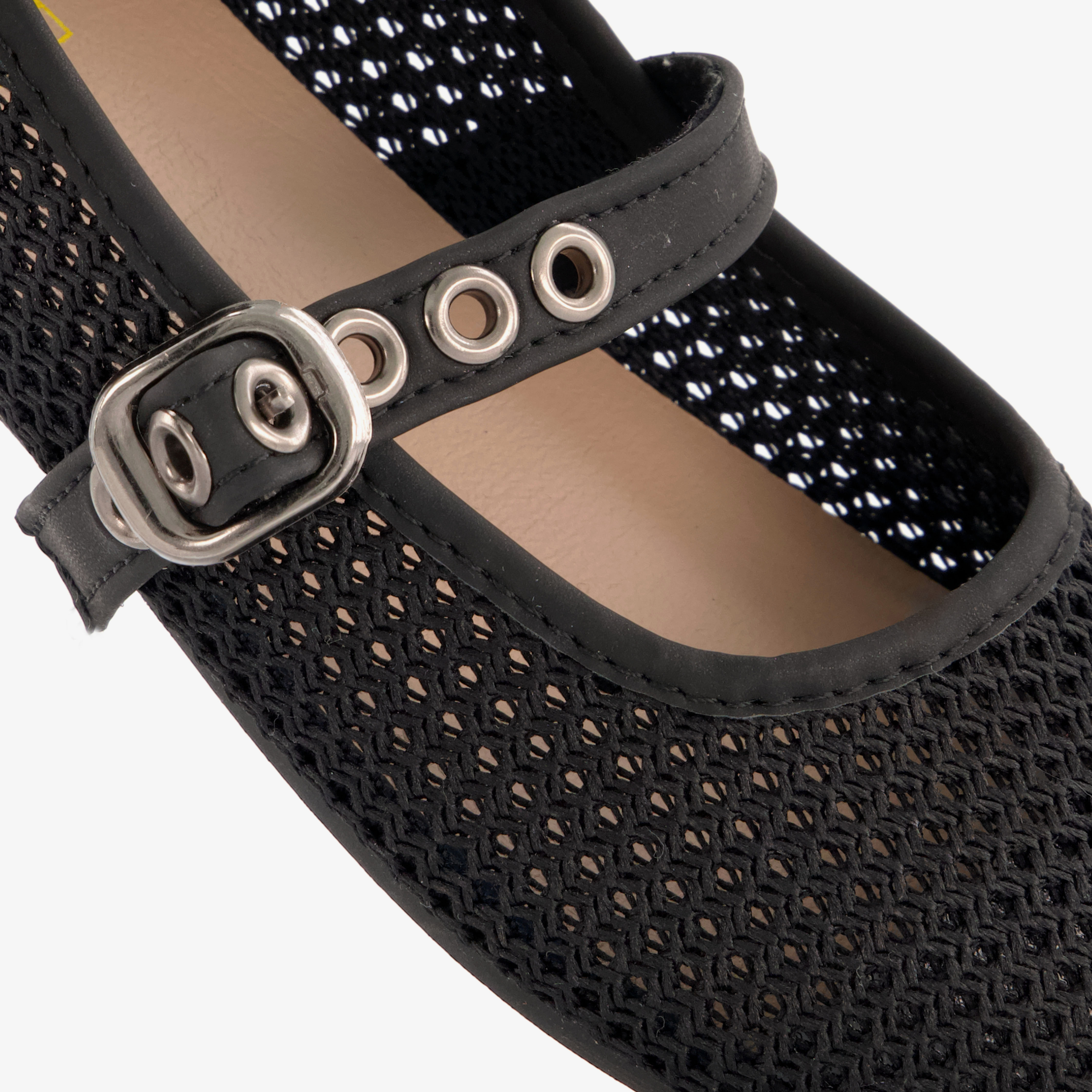 Dames mesh ballerina's zwart – foto 5