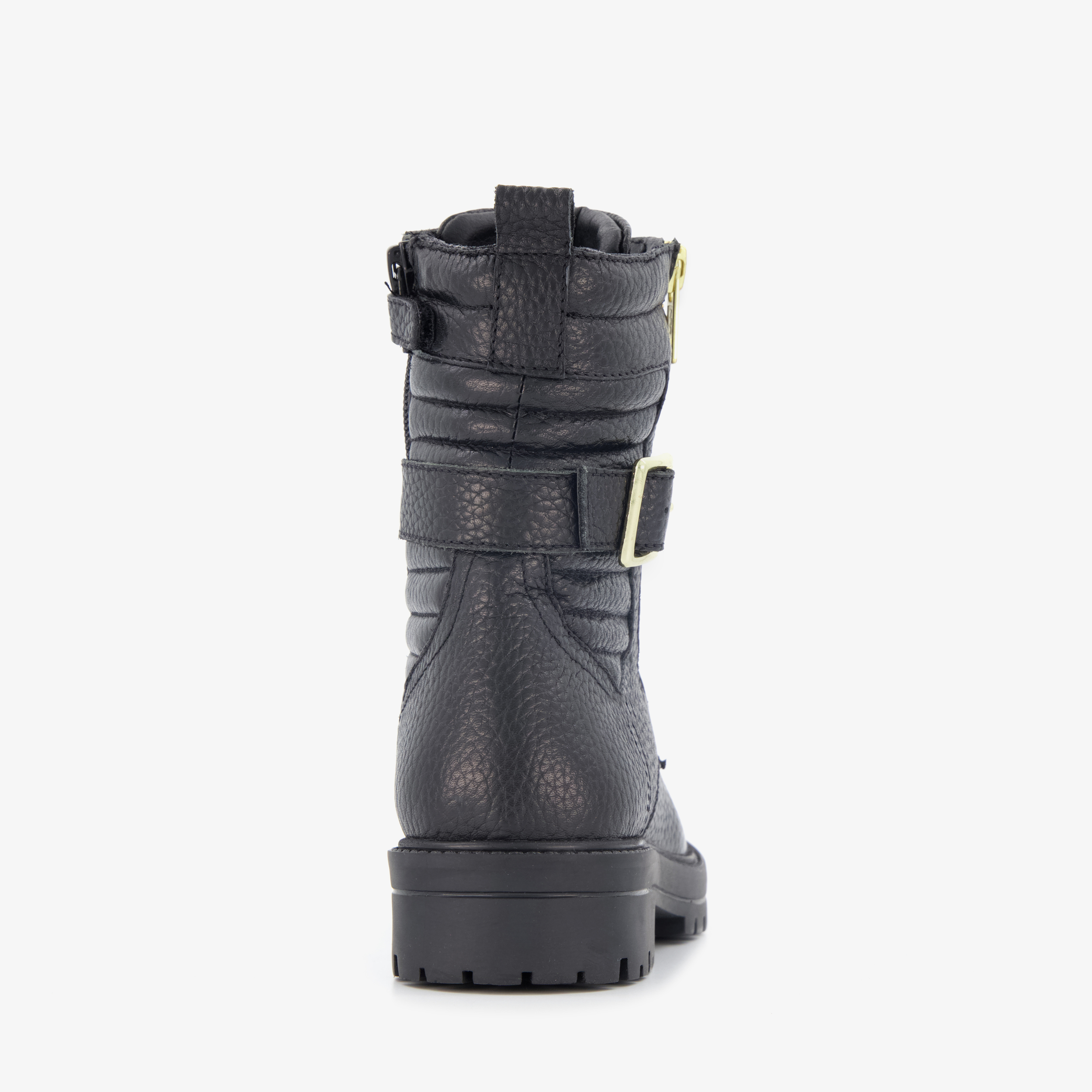 Braqeez leren meisjes veterboots zwart – foto 2