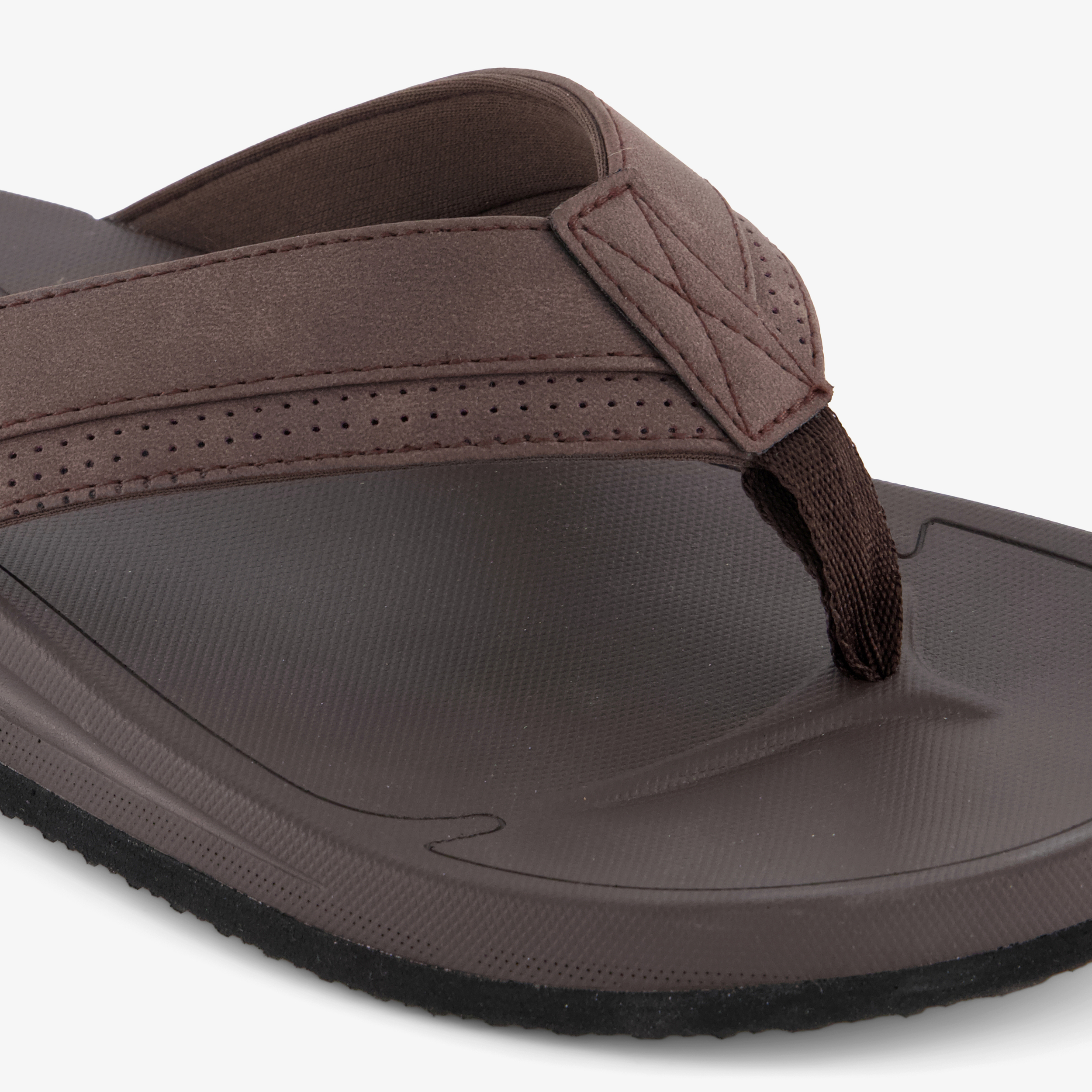 Blue Box heren teenslippers donkerbruin – foto 5