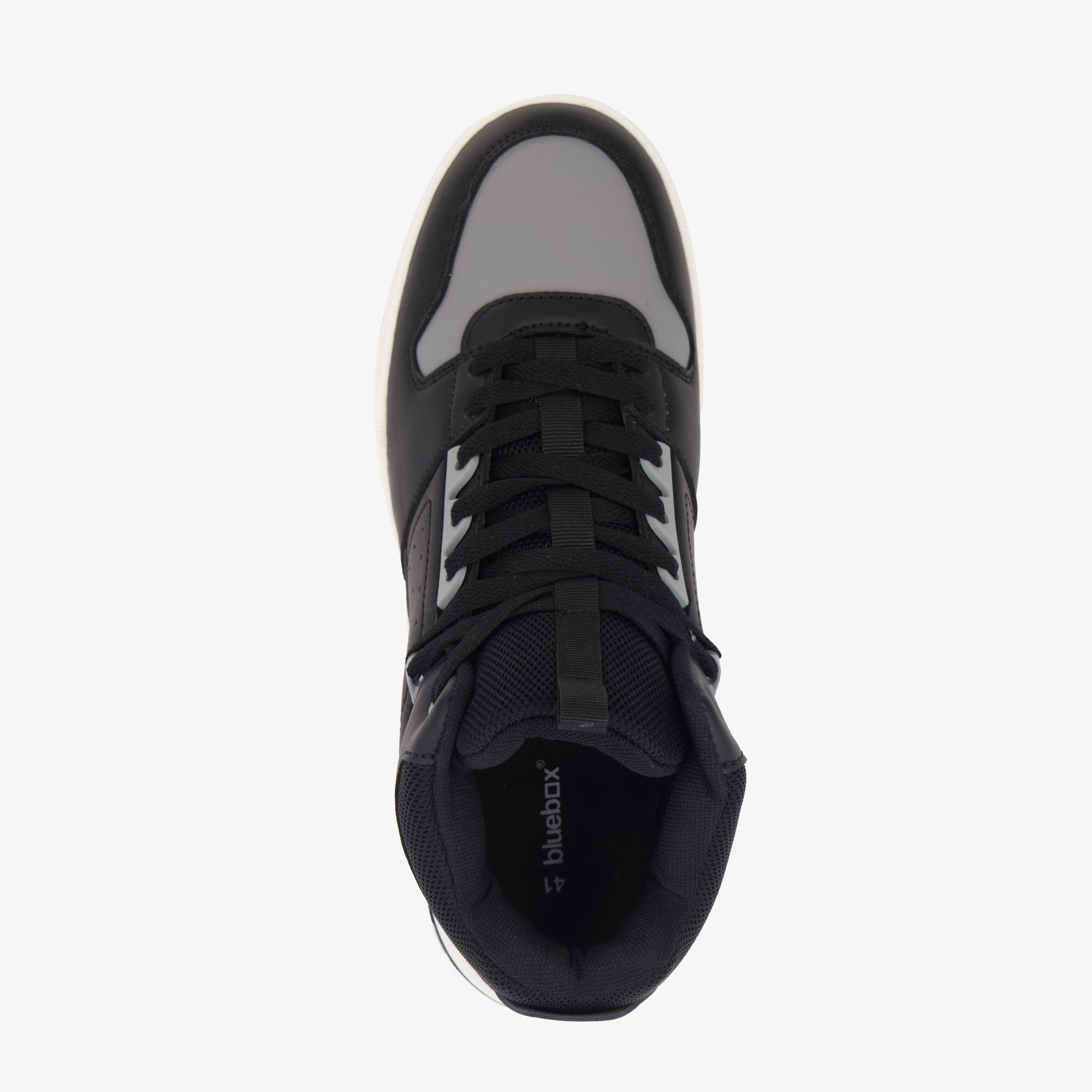 Blue Box hoge heren sneakers zwart met grijs – foto 4