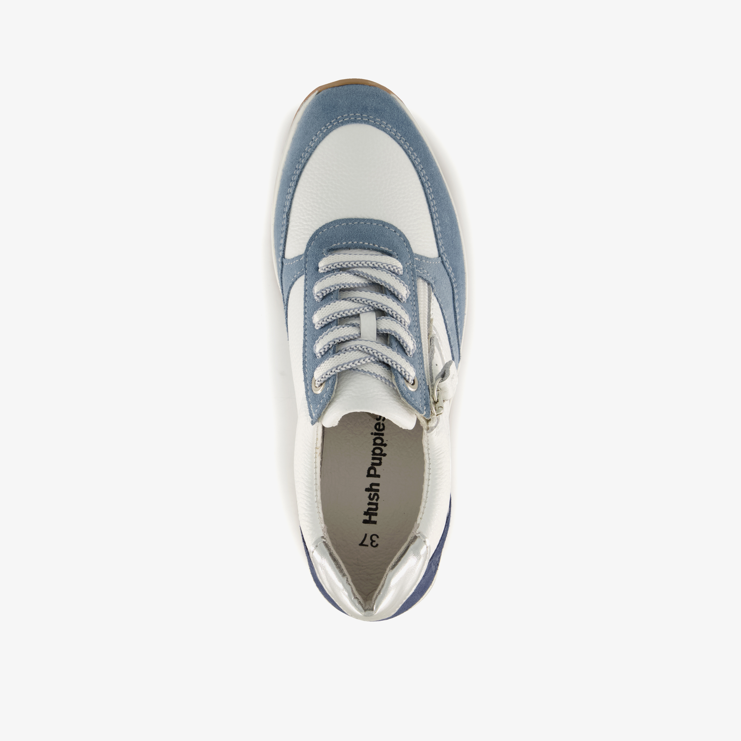 Hush Puppies suède dames sneakers blauw – foto 4