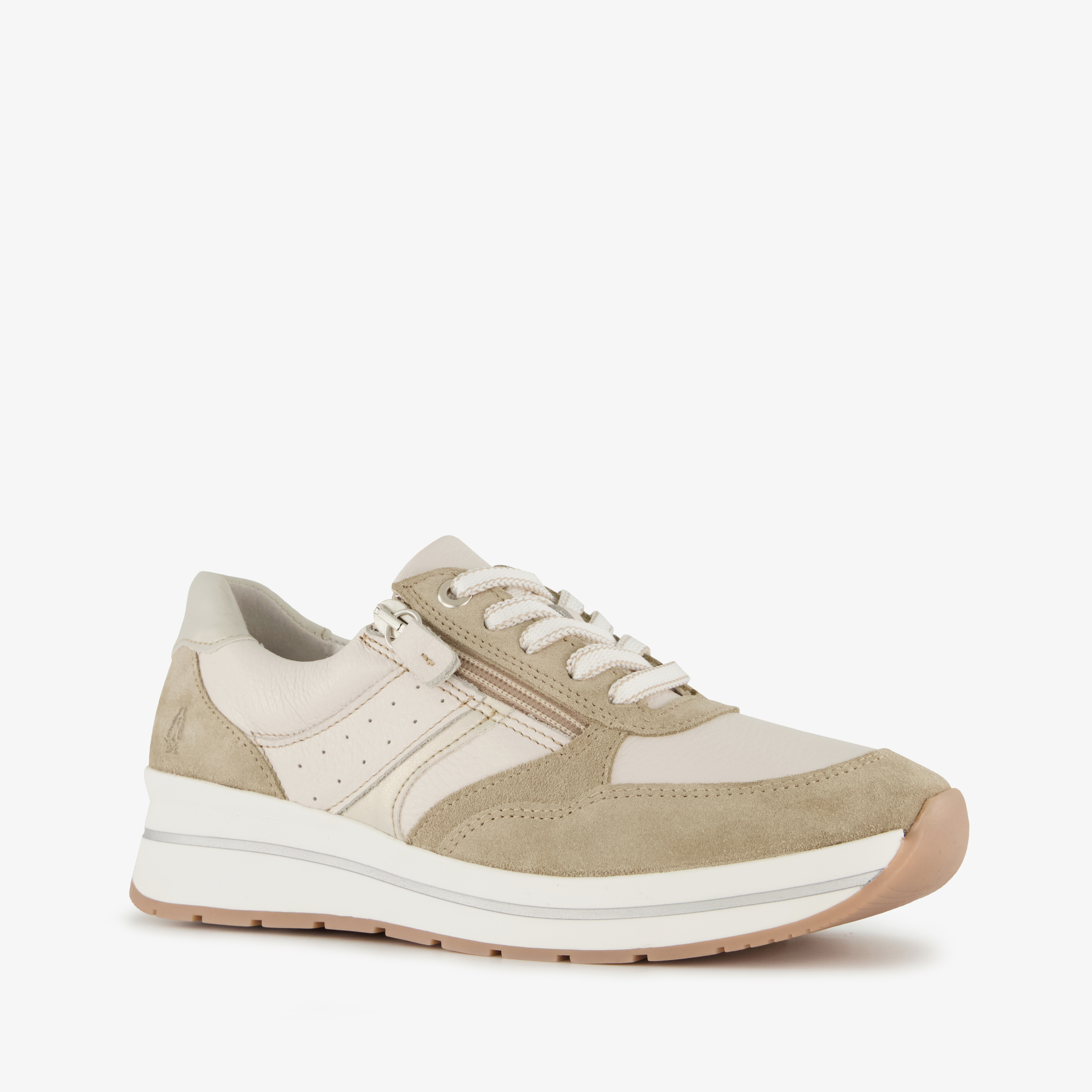 Hush Puppies suède dames sneakers beige