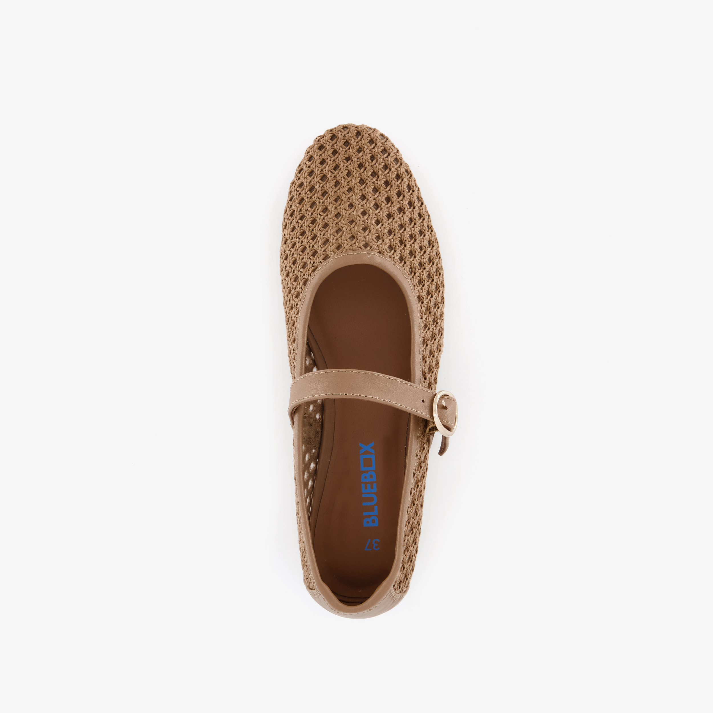 Blue Box dames mesh ballerina's bruin – foto 4