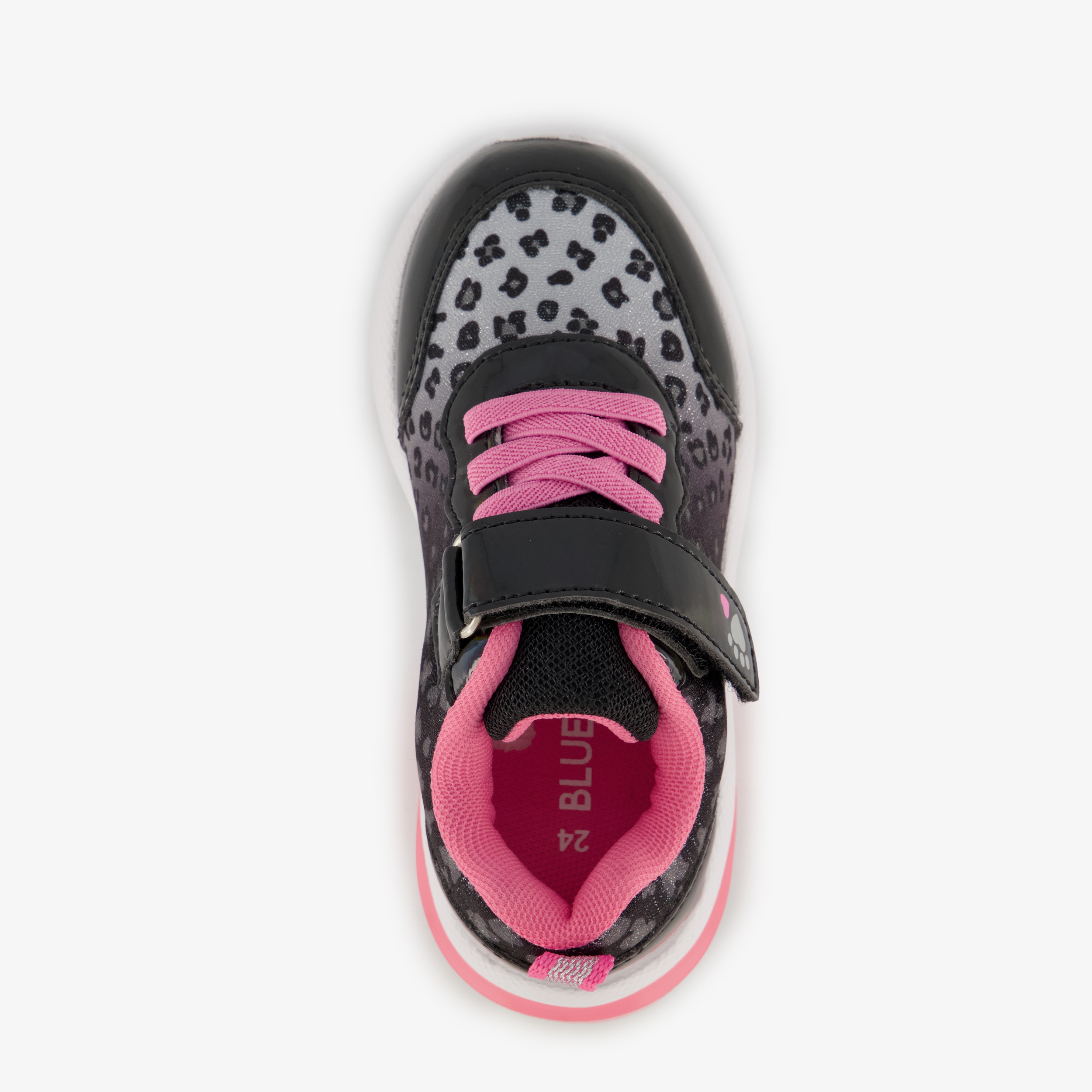Blue Box meisjes sneakers met lichtjes zwart roze – foto 4