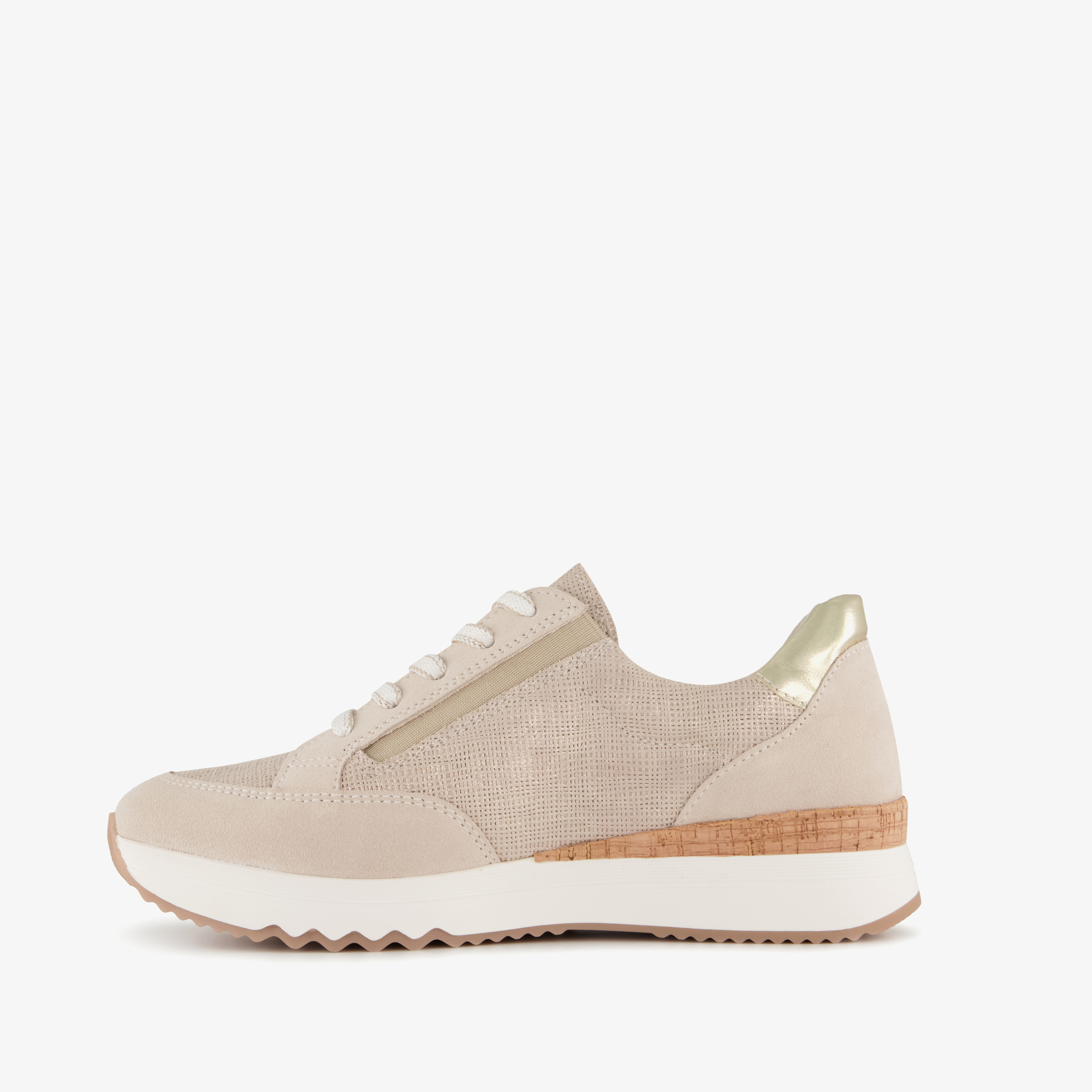 Hush Puppies leren dames sneakers beige