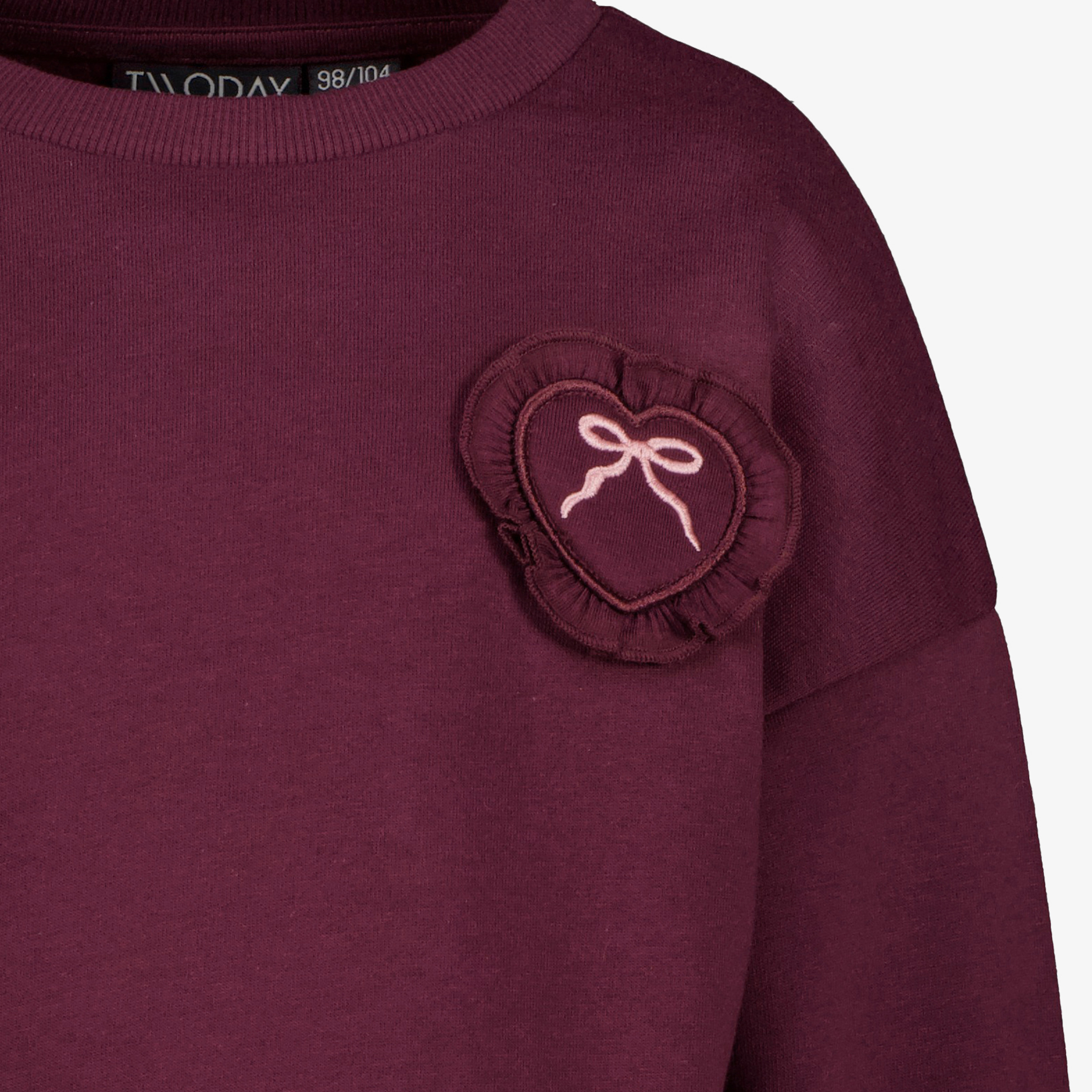 TwoDay meisjes sweater met backprint bordeauxrood truien & vesten – foto 2