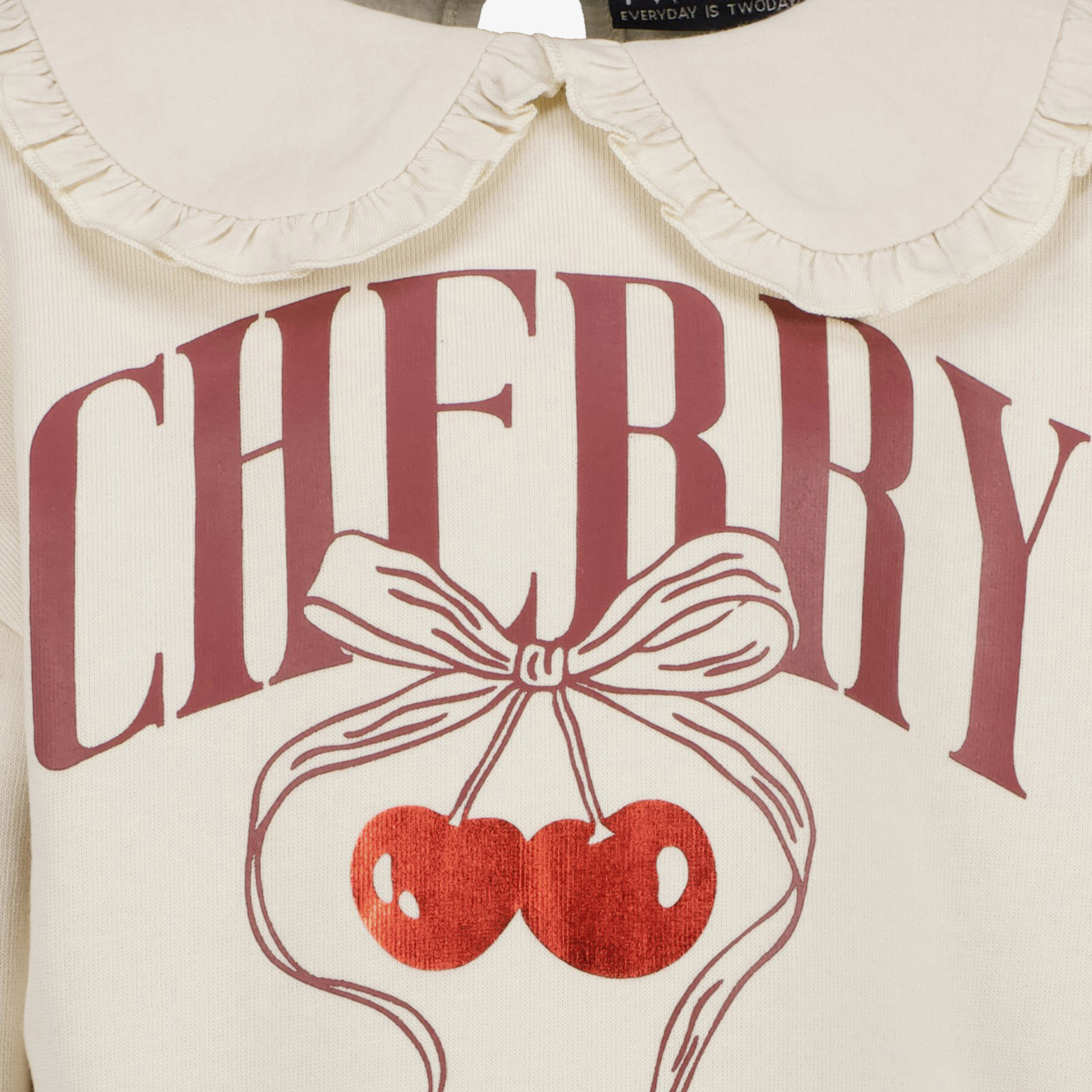 TwoDay cherry meisjes sweater met kraagje wit truien & vesten – foto 2
