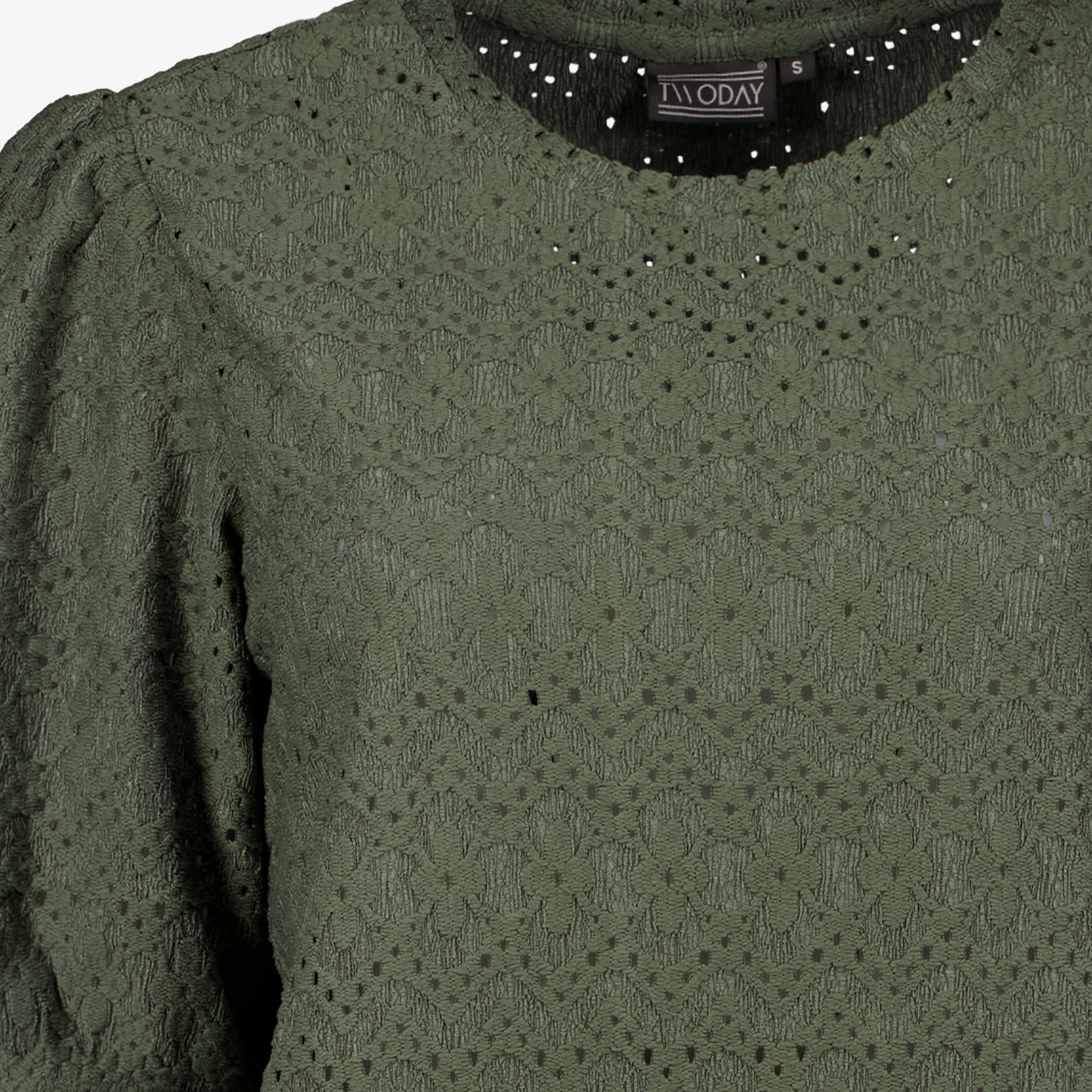 TwoDay dames top met pofmouwen groen t-shirts & tops – foto 2