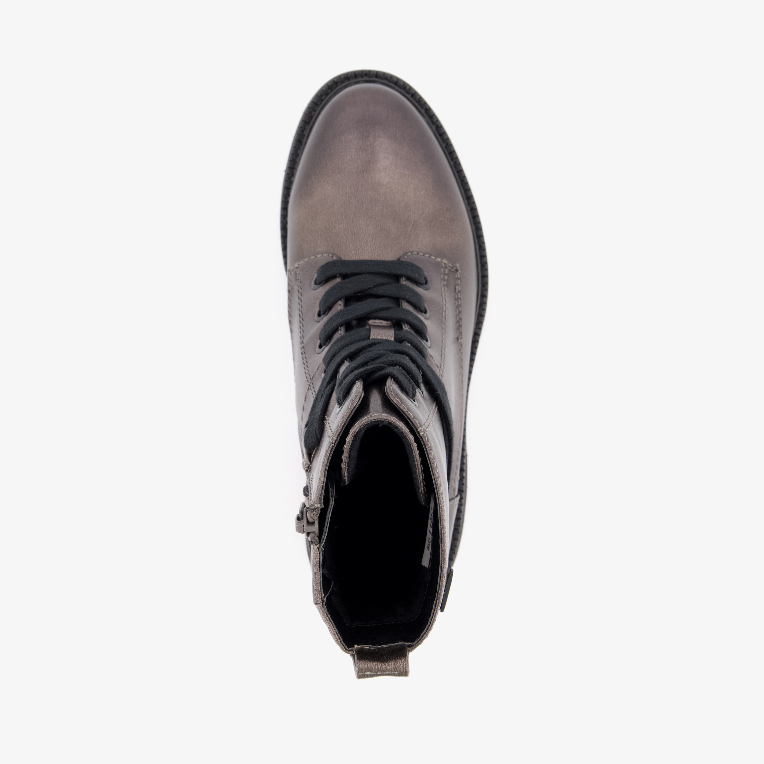 Softline dames veterboots metallic grijs laarzen – foto 4