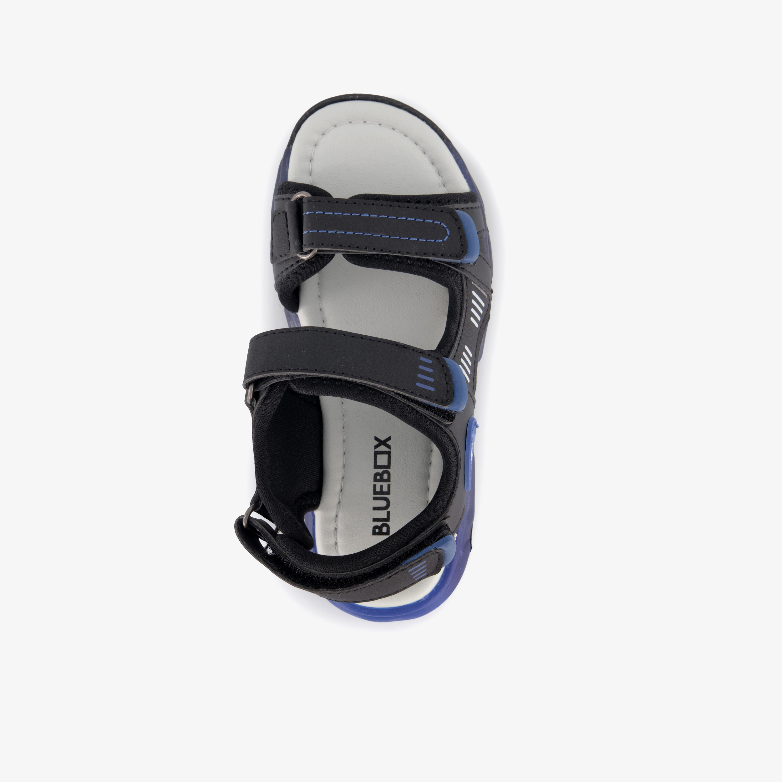 Blue Box jongens sandalen met lichtjes zwart blauw – foto 4