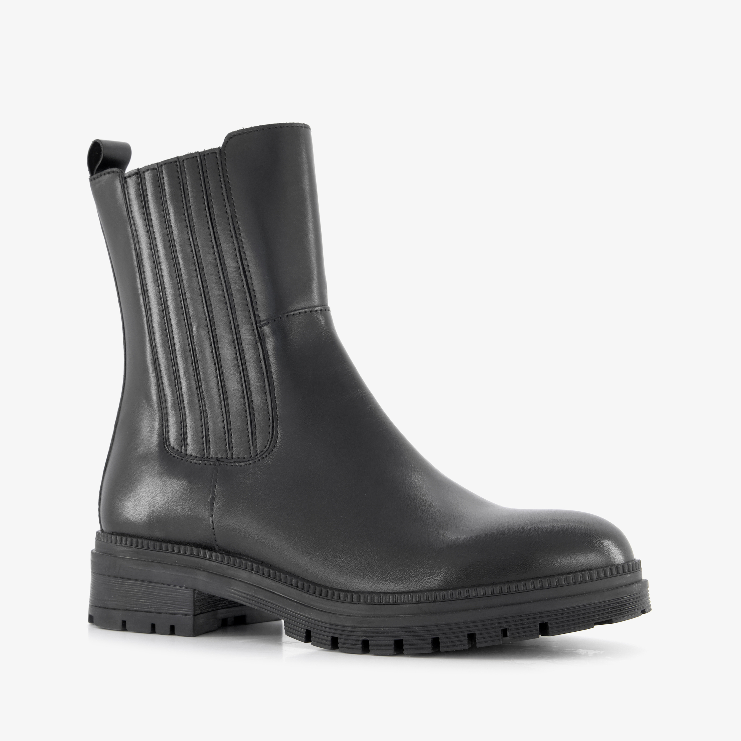 Harper leren dames Chelsea boots zwart