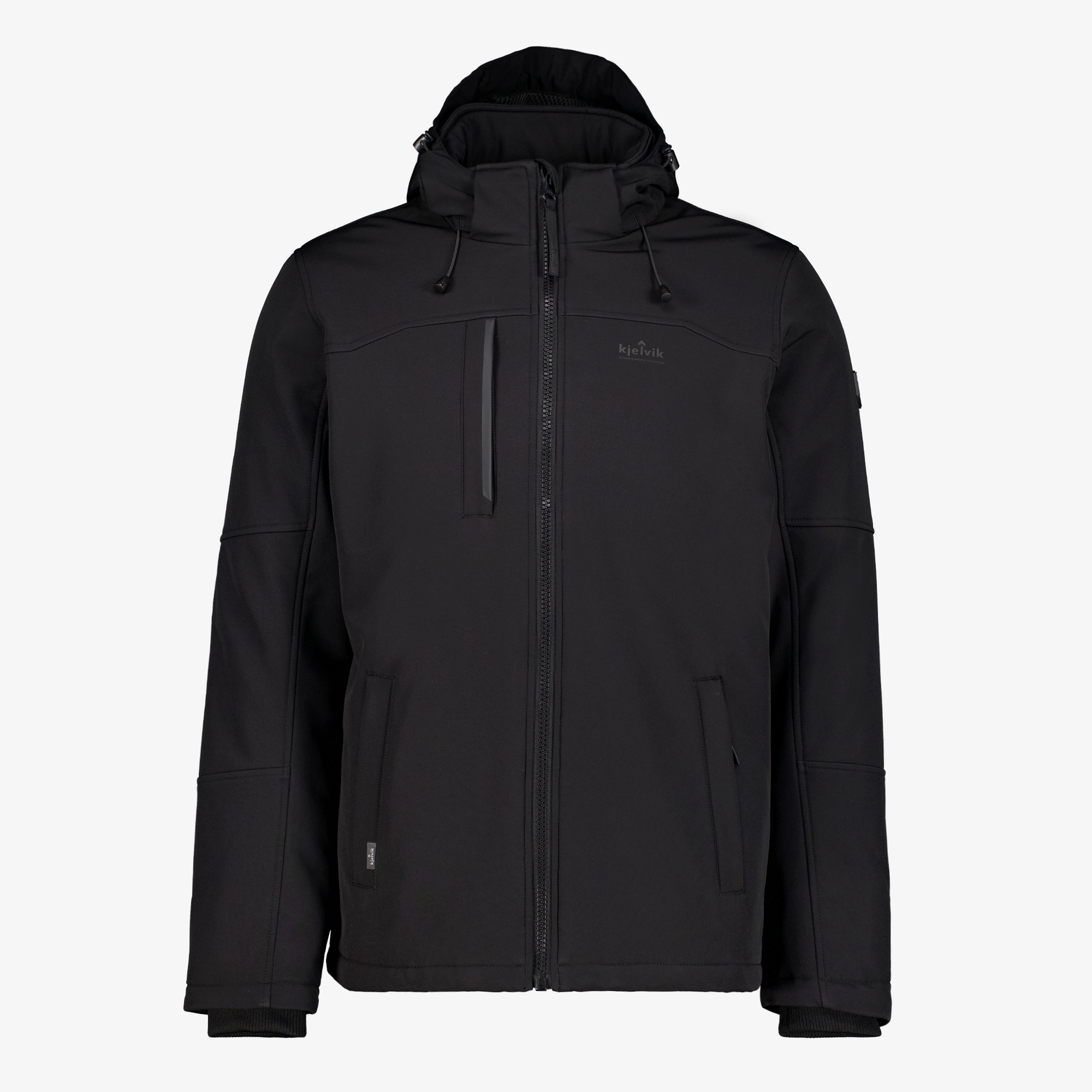 Kjelvik gewatteerde heren softshell jas zwart jassen