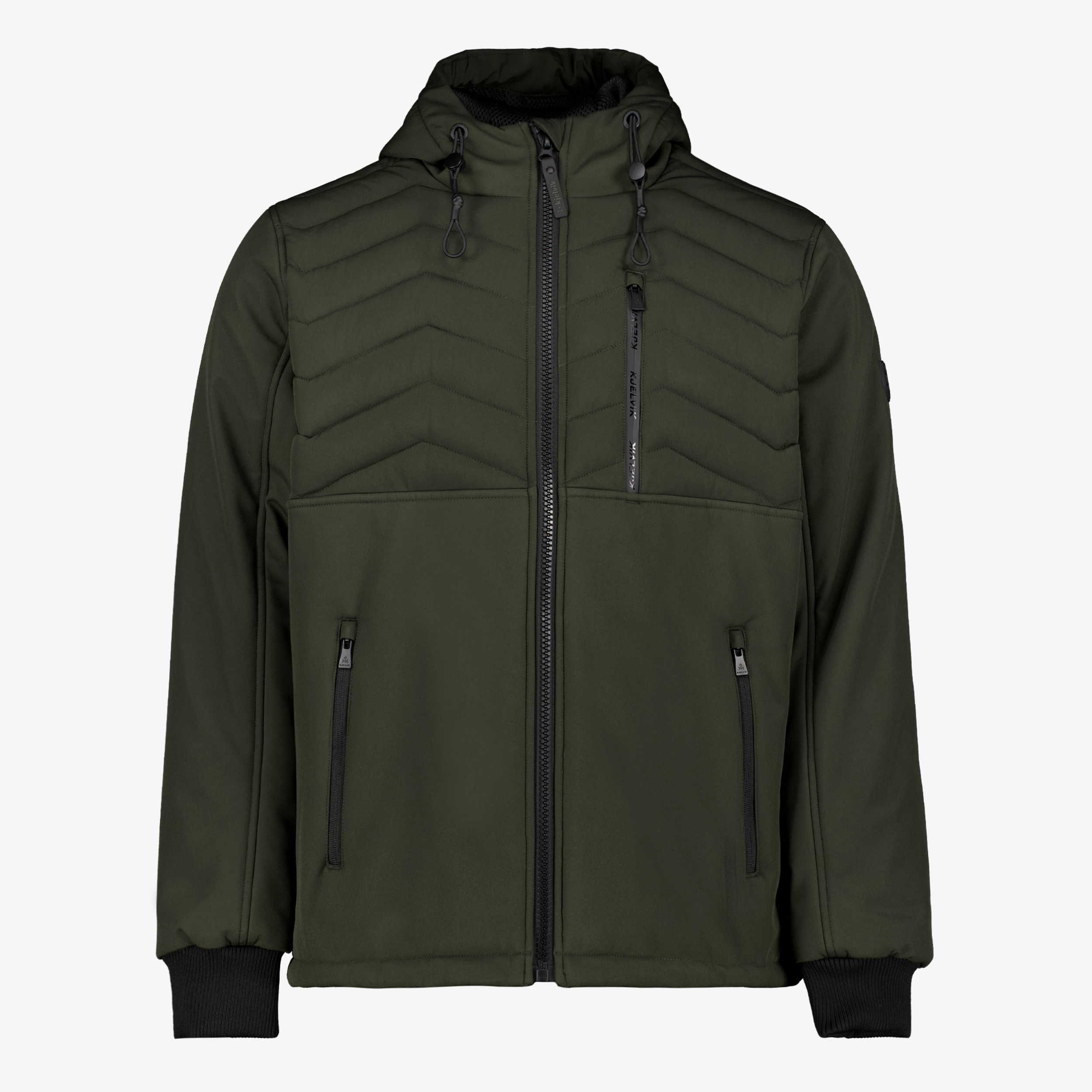 Kjelvik gewatteerde heren softshell jas groen jassen