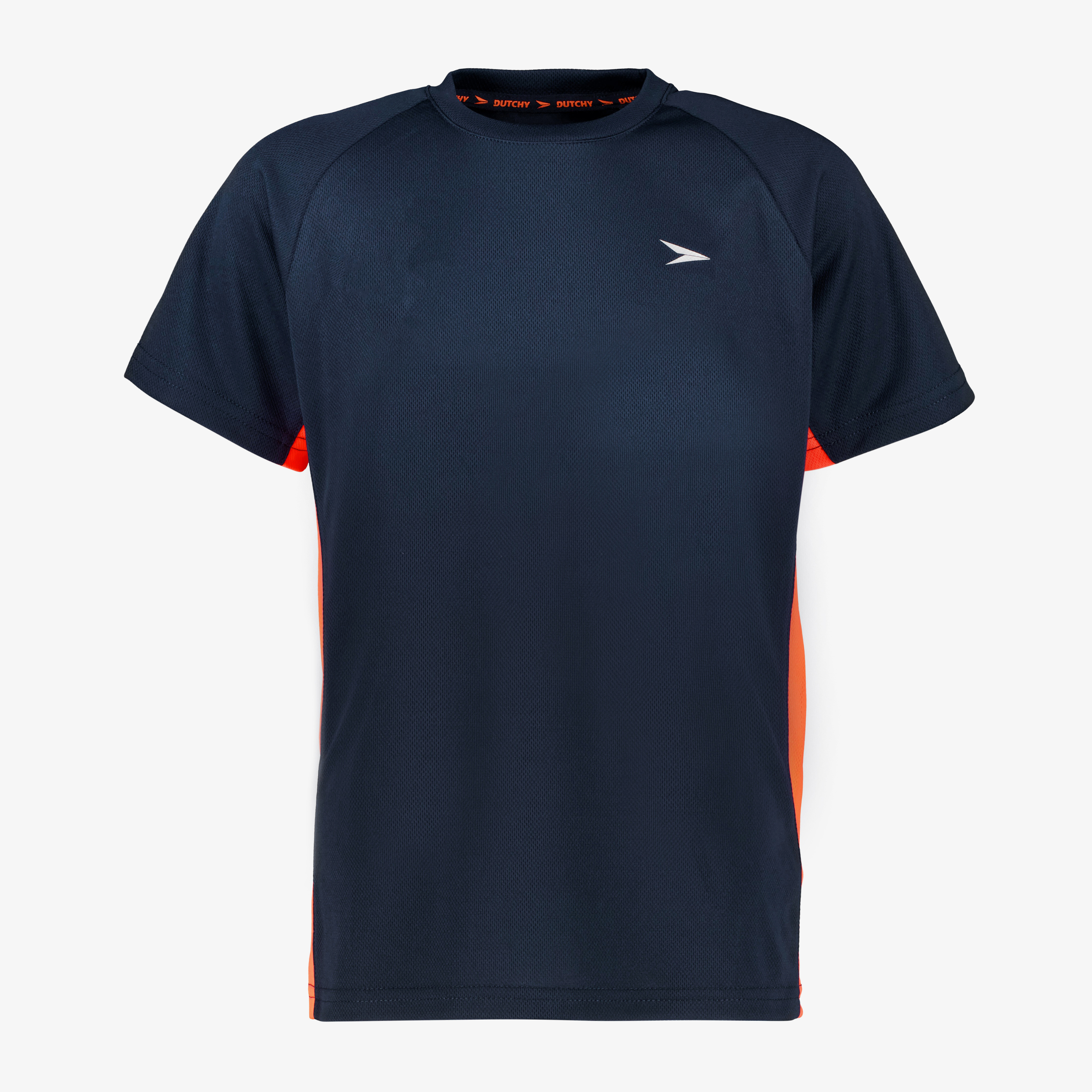 Dutchy kinder voetbal T-shirt donkerblauw oranje meisjes sport & spel